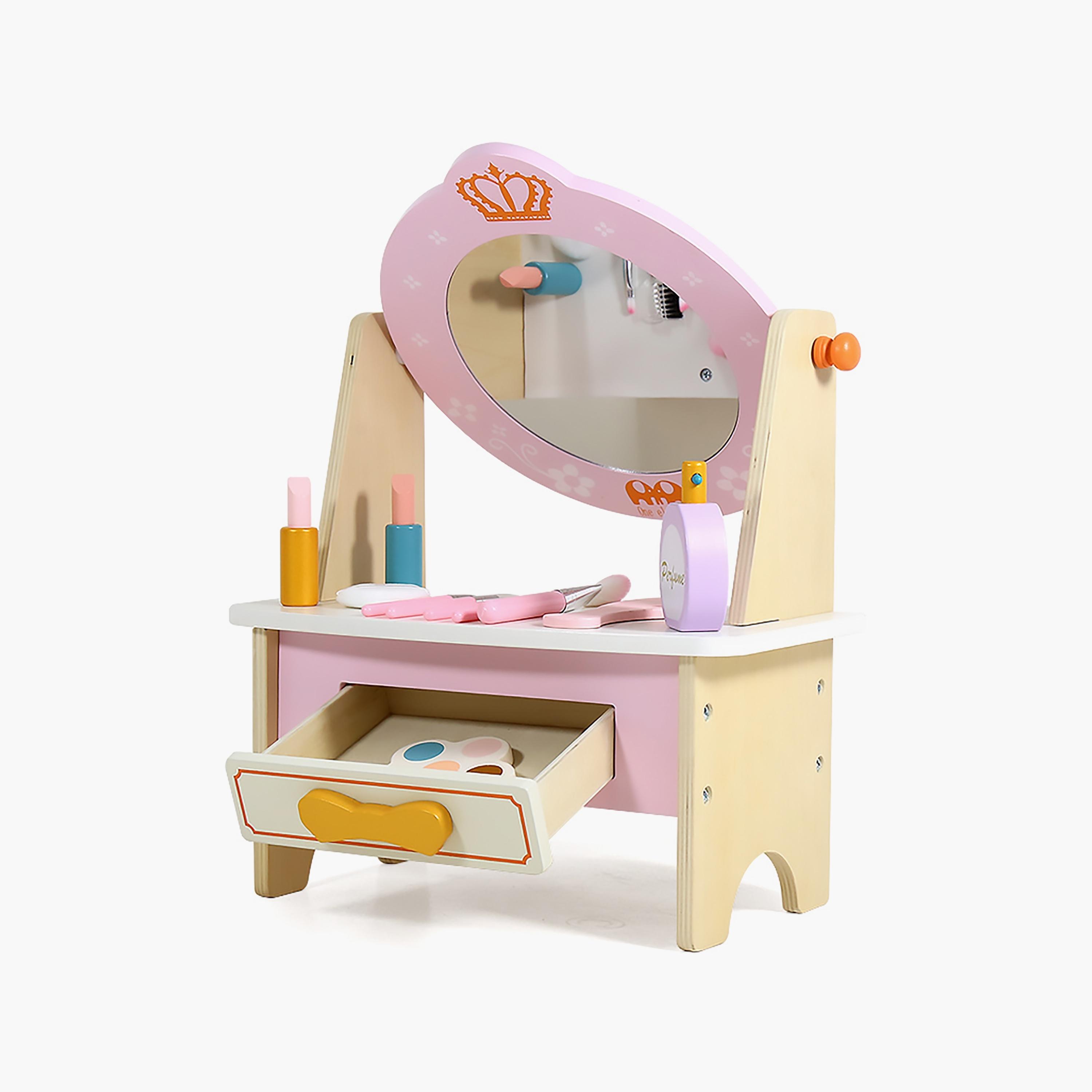 Factory Price Romy Wooden Dressing Table with Accessories, A-toys-roleplay-makeupandcosmeticsets-image-2