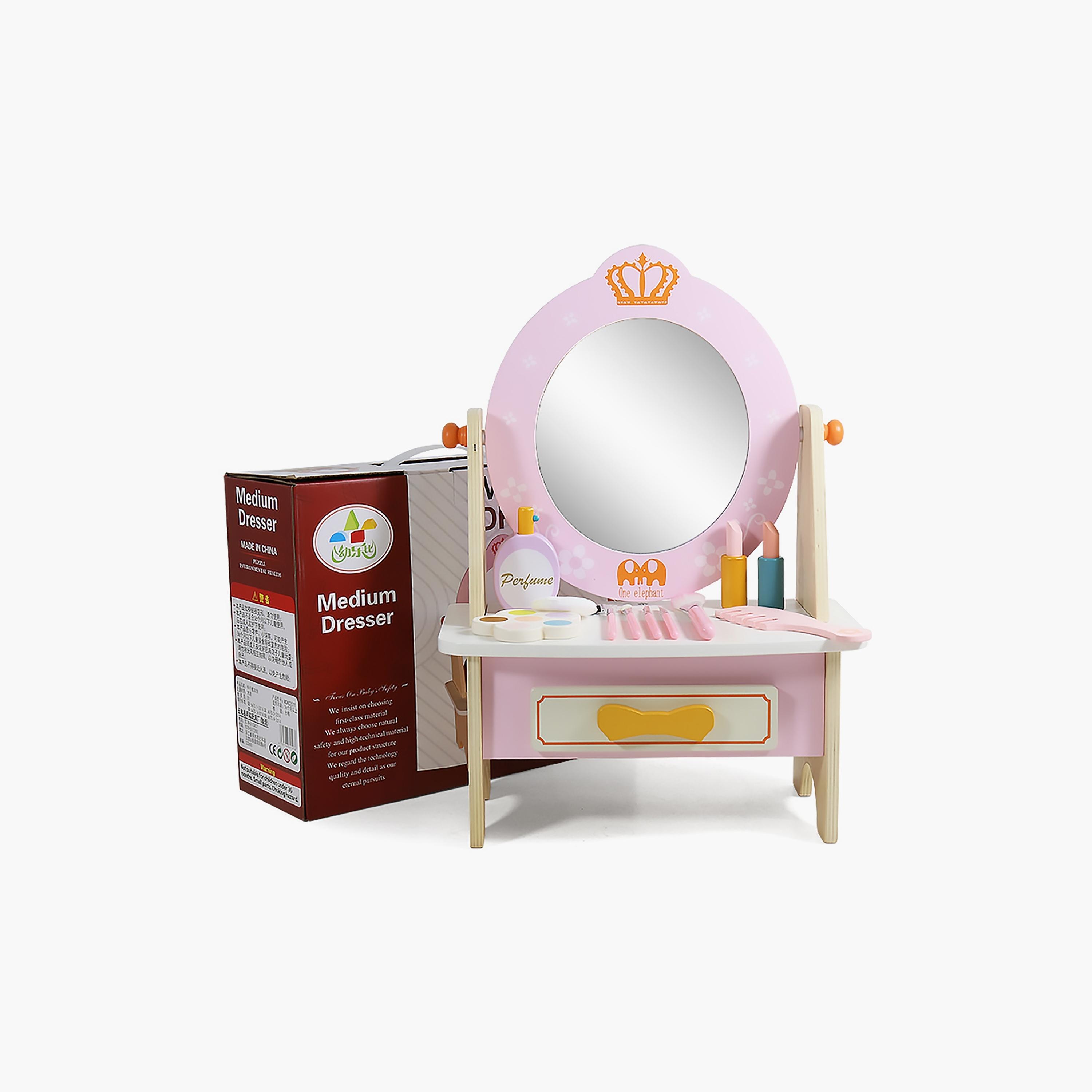 Factory Price Romy Wooden Dressing Table with Accessories, A-toys-roleplay-makeupandcosmeticsets-image-3