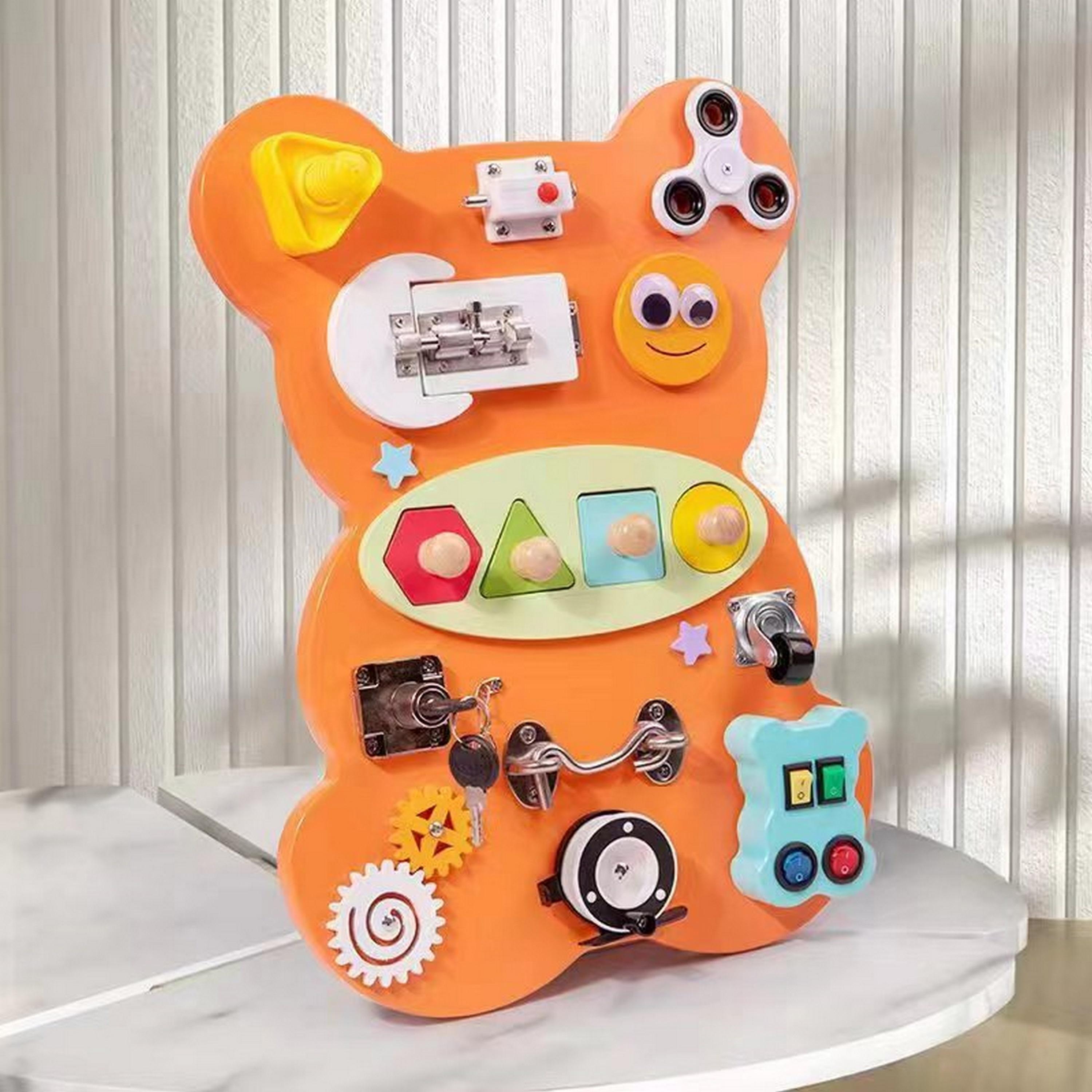  لوحة انشغال متعددة الوظائف 12 في 1 على شكل دب لطيف من فاكتوري برايس-toys-babyandtoddlertoys-learningtoys-image-2