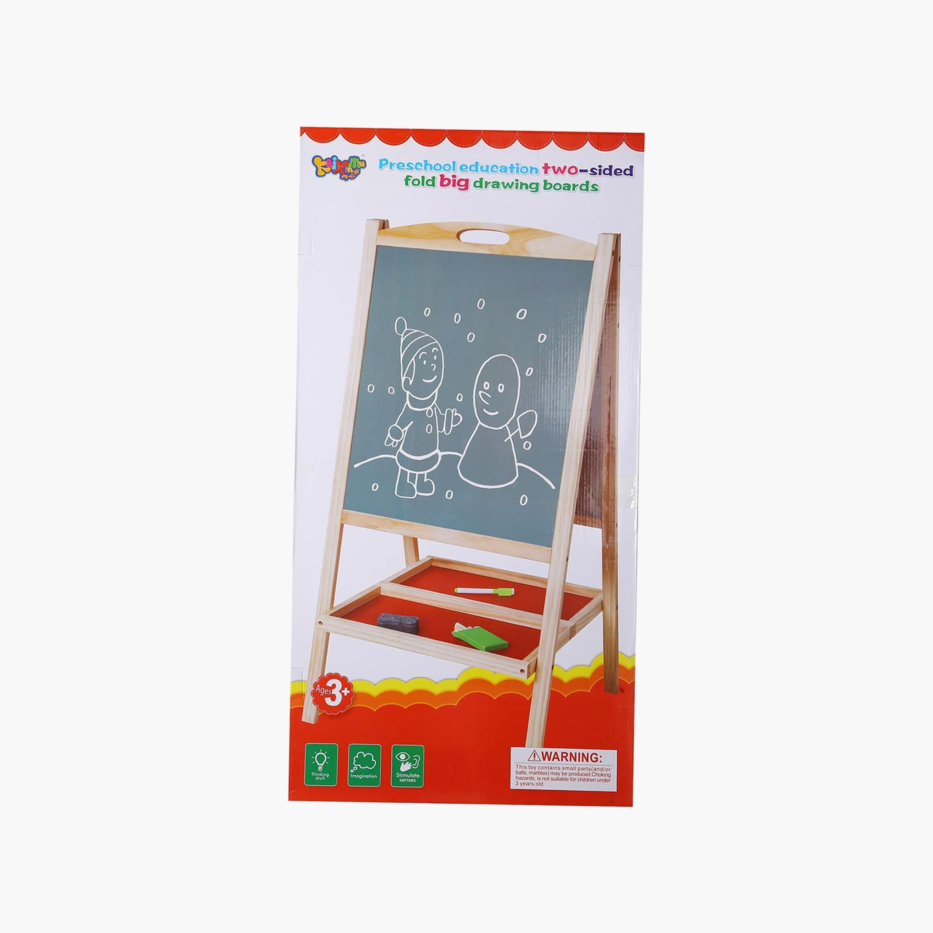Factory Price Two Sided Wooden Easel With Drawing Accessories & Abacus-school-stationery-accessories-image-5