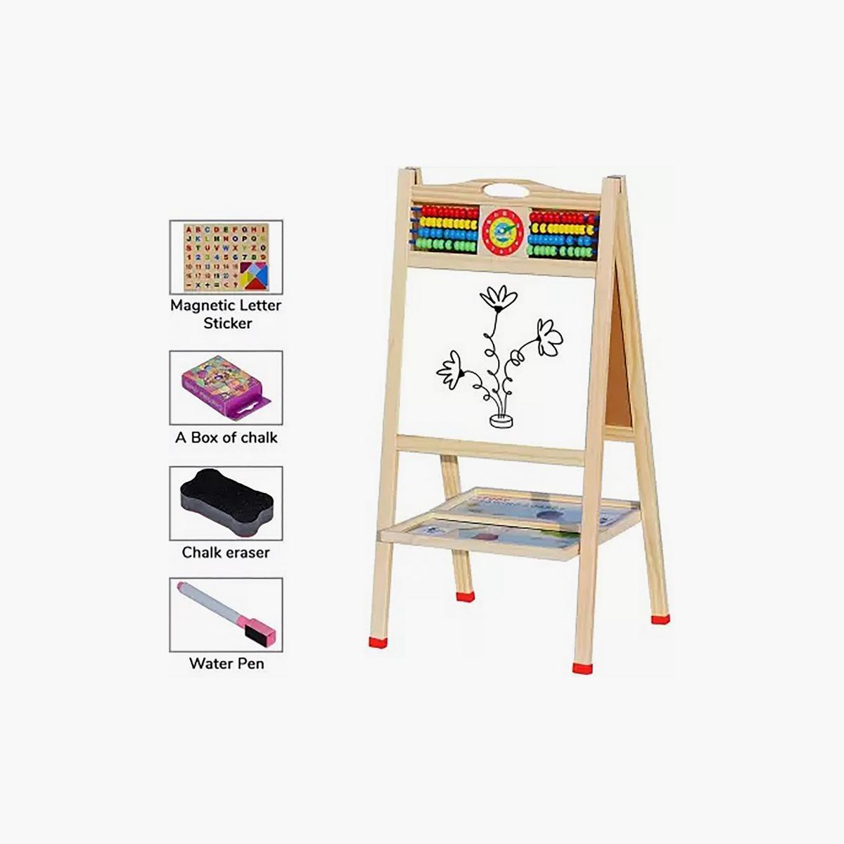Factory Price Foldable Magnetic Easel With Drawing Accessories & Abacus-school-stationery-accessories-image-3