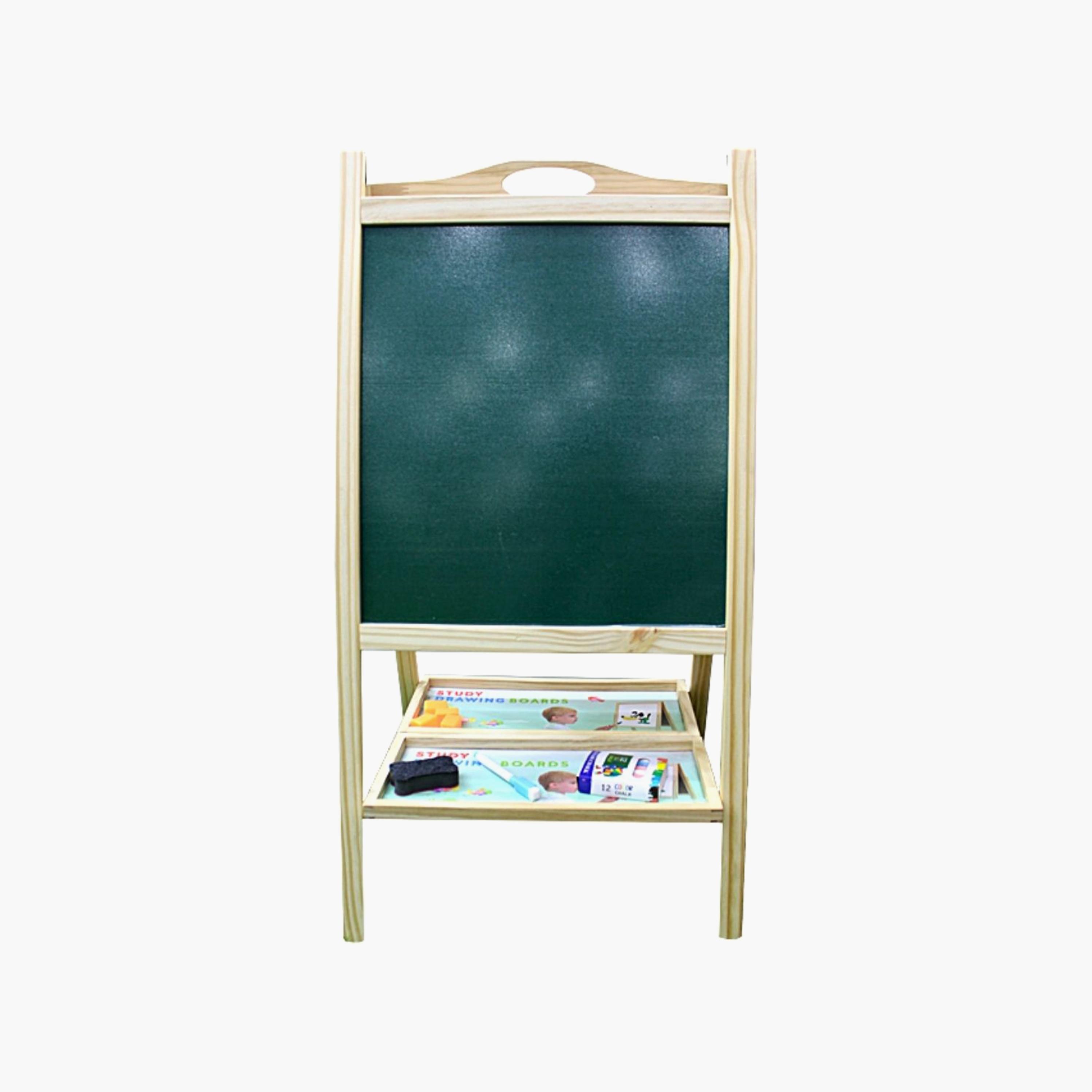  حامل سبورة خشبي مغناطيسي مزدوج الجوانب مع ملحقات الرسم من فاكتوري برايس-toys-babyandtoddlertoys-learningtoys-image-2