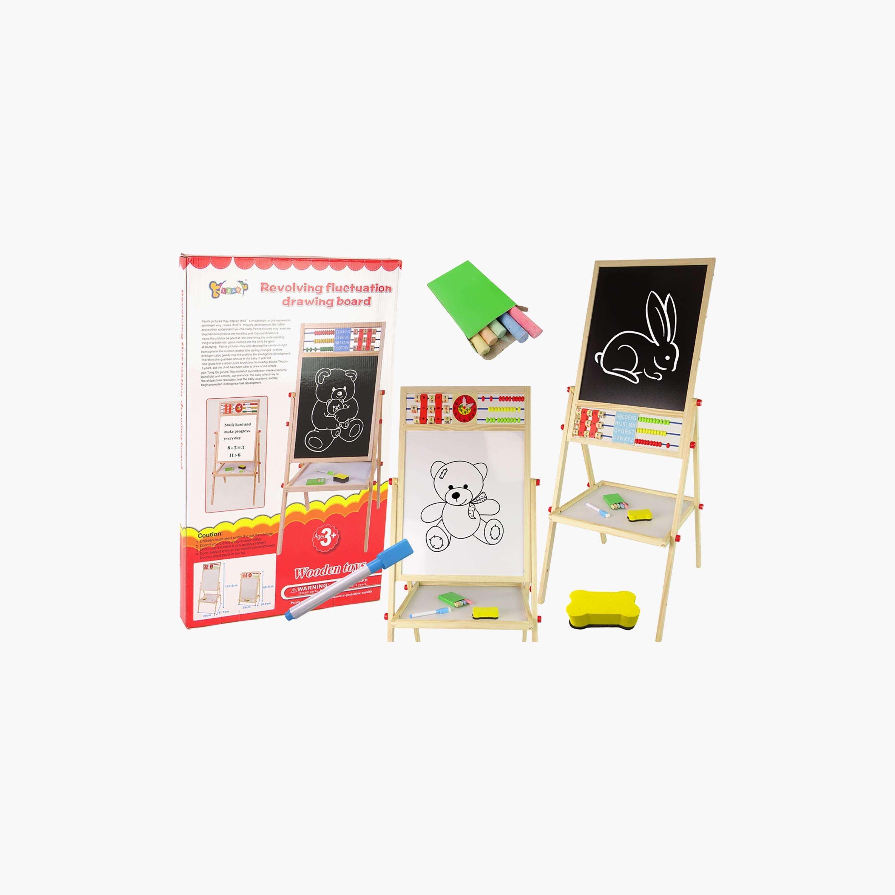 Factory Price Wooden Revolving Easel With Drawing Accessories-school-stationery-accessories-image-4