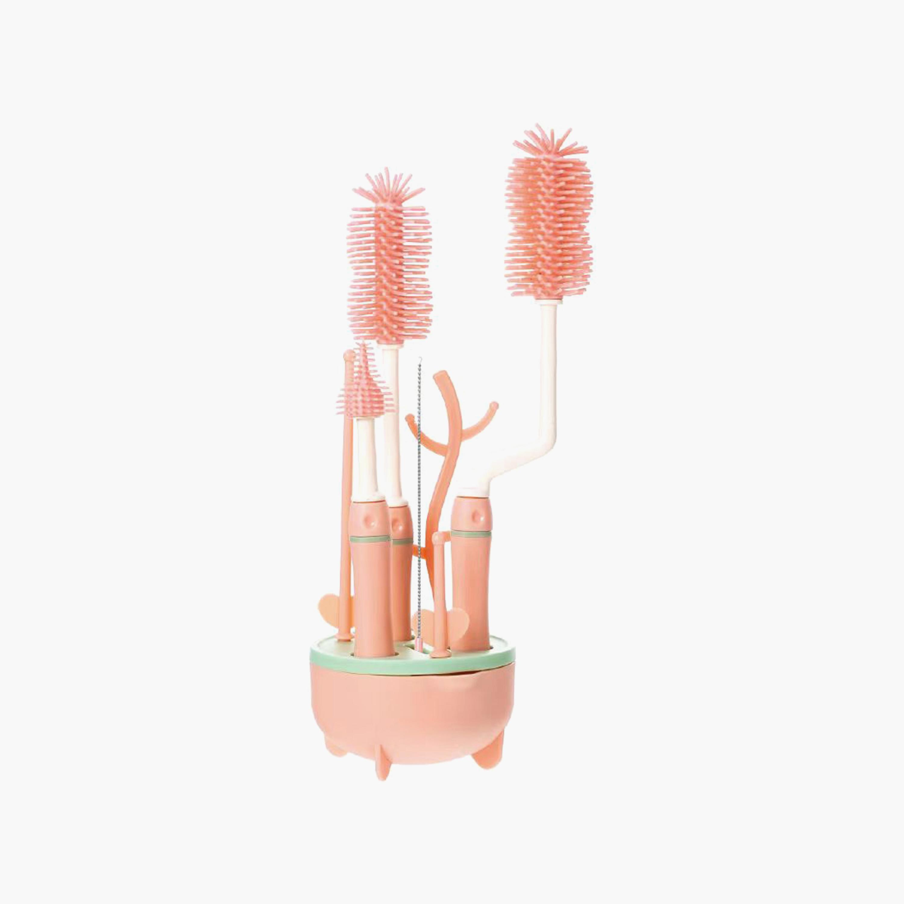 Factory Price Silicone Anti-Bacterial Cleaning Bottle Brush Set-baby-feeding-accessories-image-1