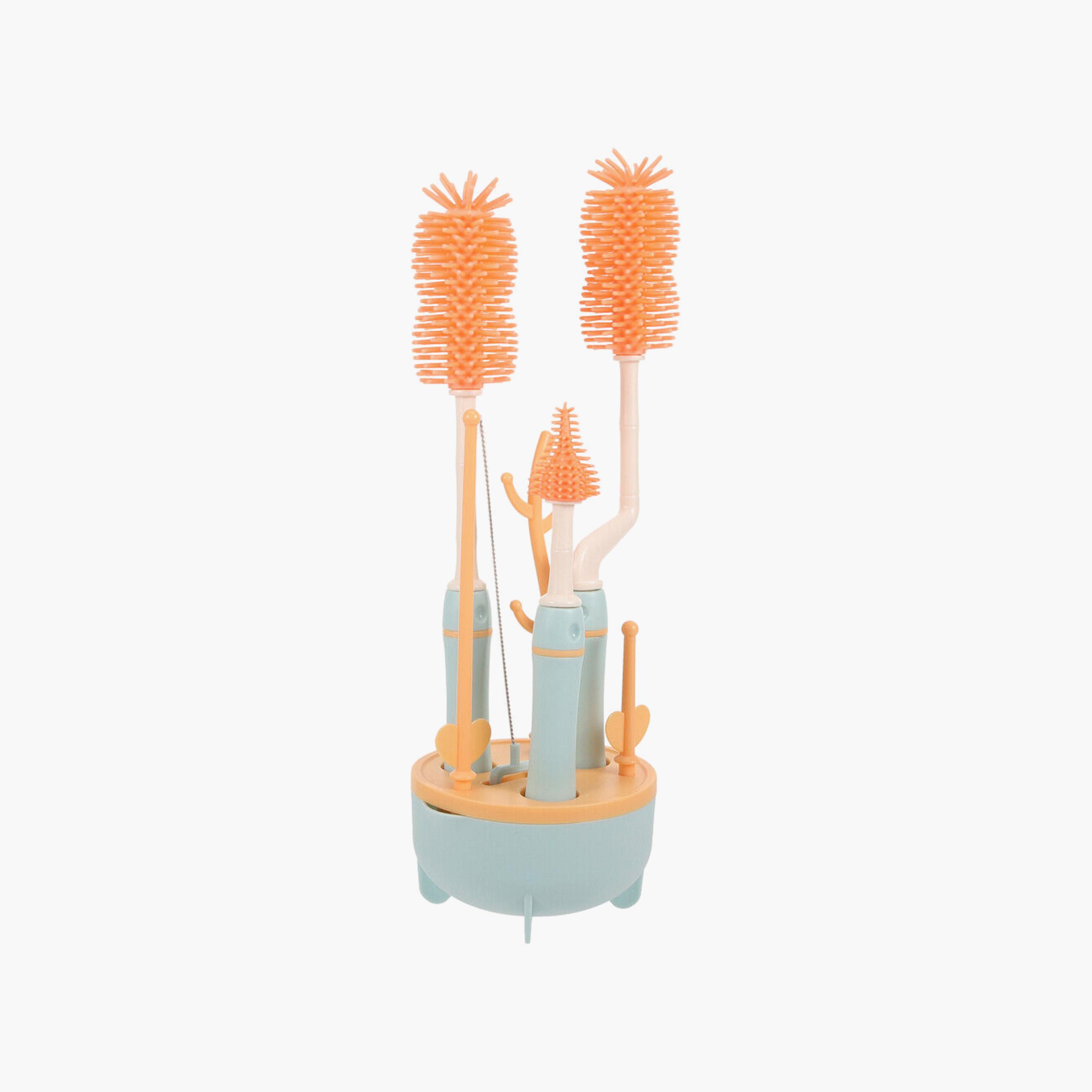 Factory Price Silicone Anti-Bacterial Cleaning Bottle Brush Set-baby-feeding-accessories-image-1