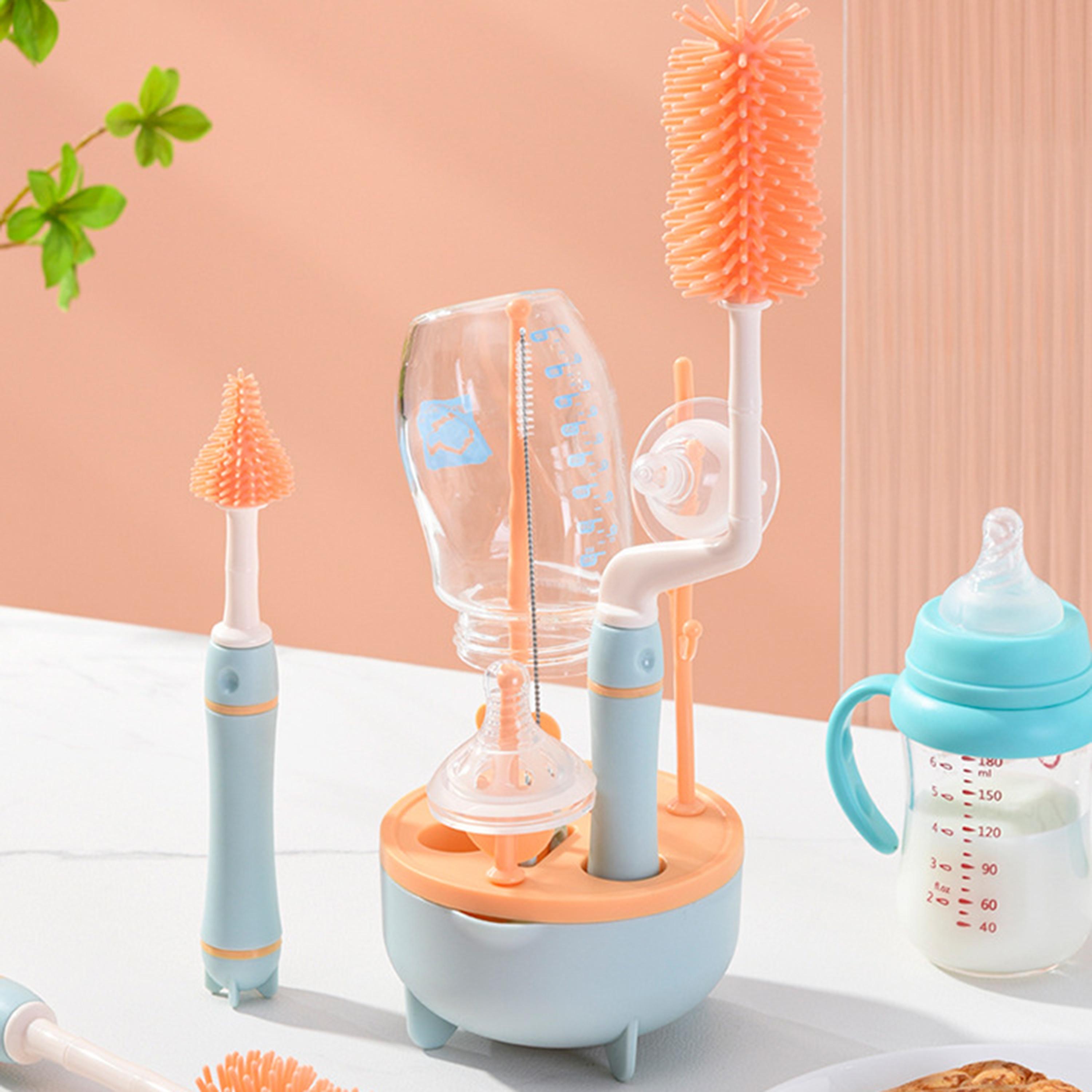 Factory Price Silicone Anti-Bacterial Cleaning Bottle Brush Set-baby-feeding-accessories-image-3