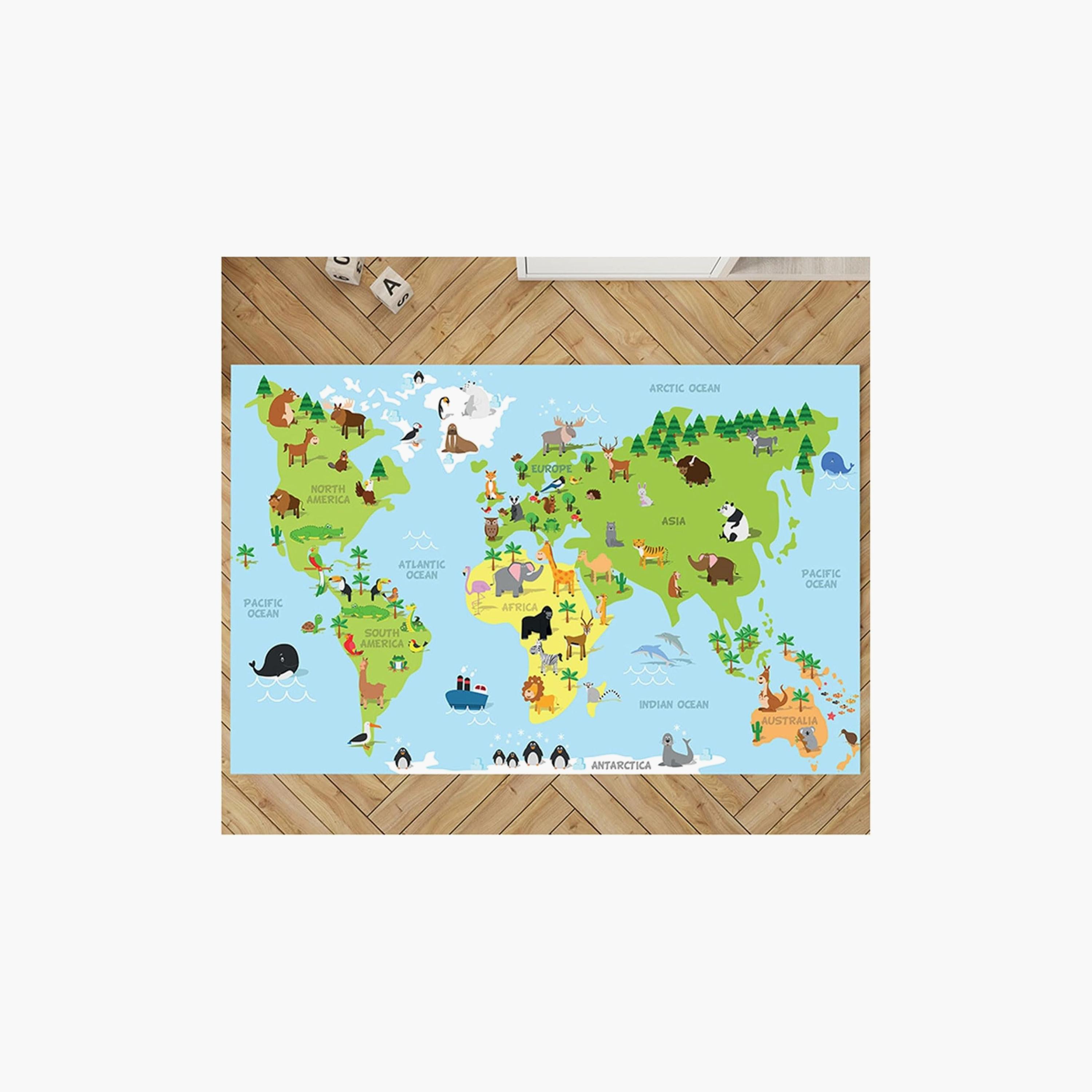   سجادة لغرفة الاطفال من فاكتوري برايس، غابة العالم-baby-nursery-roomdecor-image-2