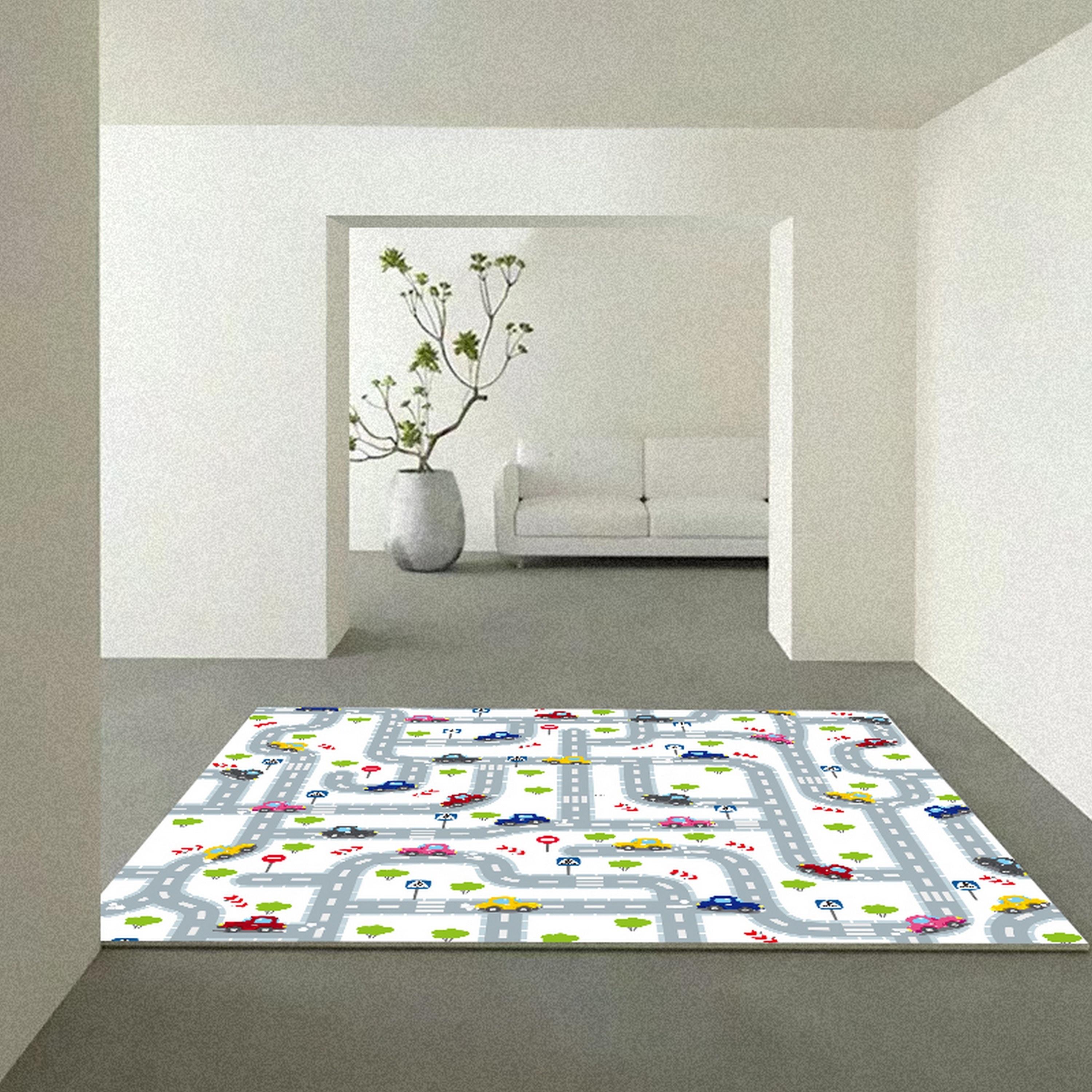 Factory Price Carpet for Kids Room, Car Tracks-baby-nursery-roomdecor-image-1