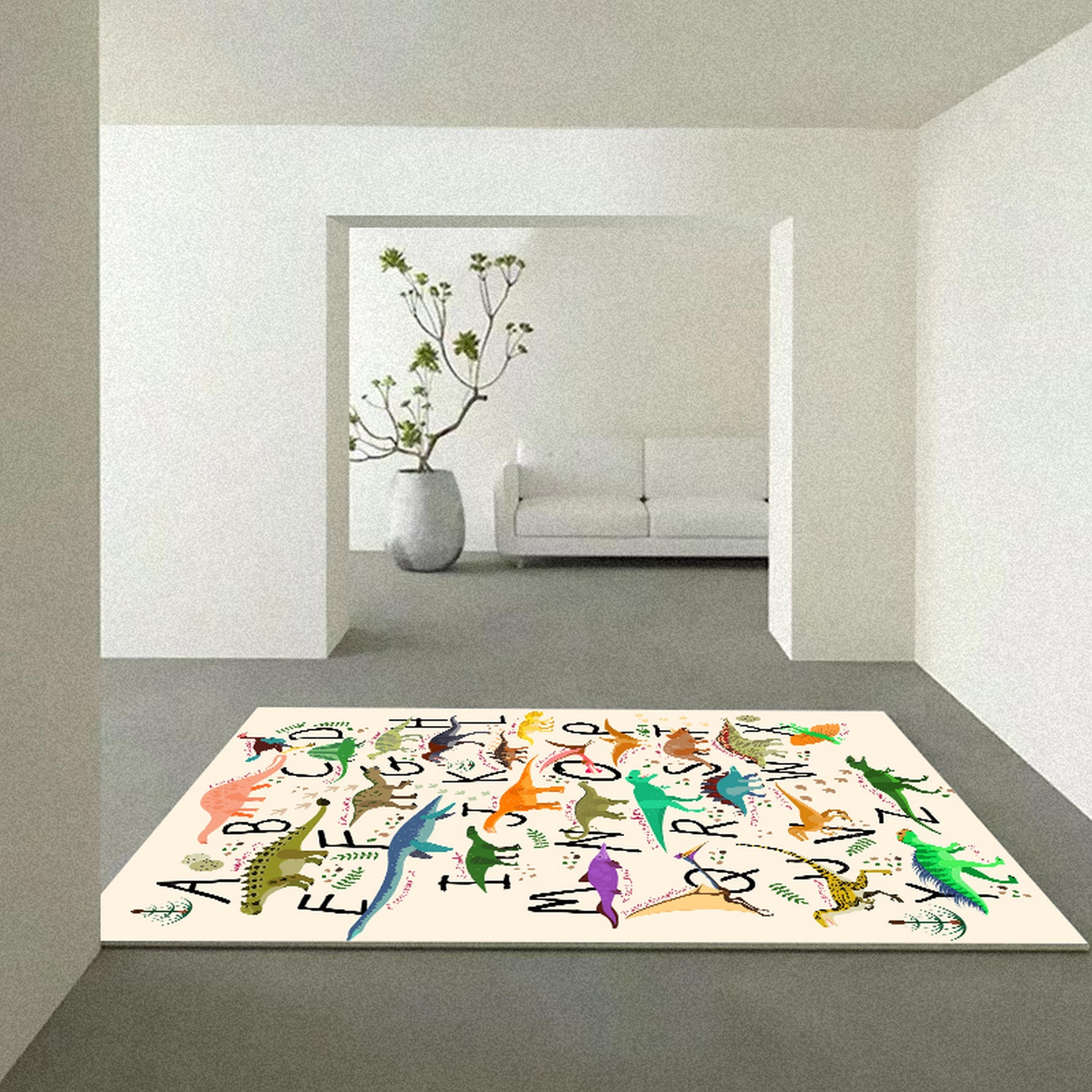 Factory Price Carpet for Kids Room, Dino & Alphabets Learning-baby-nursery-roomdecor-image-1