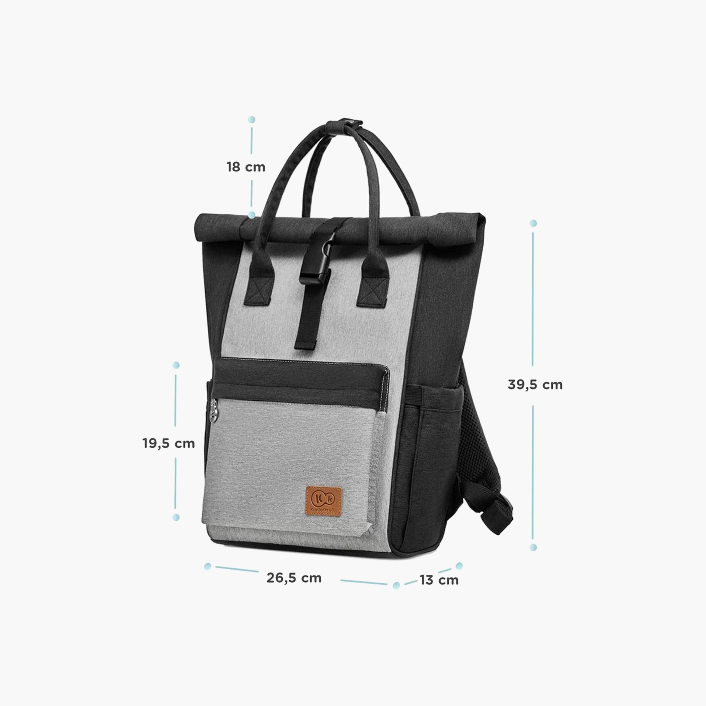 Kinderkraft Moonpack Diaper Backpack, Grey-baby-diapering-diaperbags-image-2