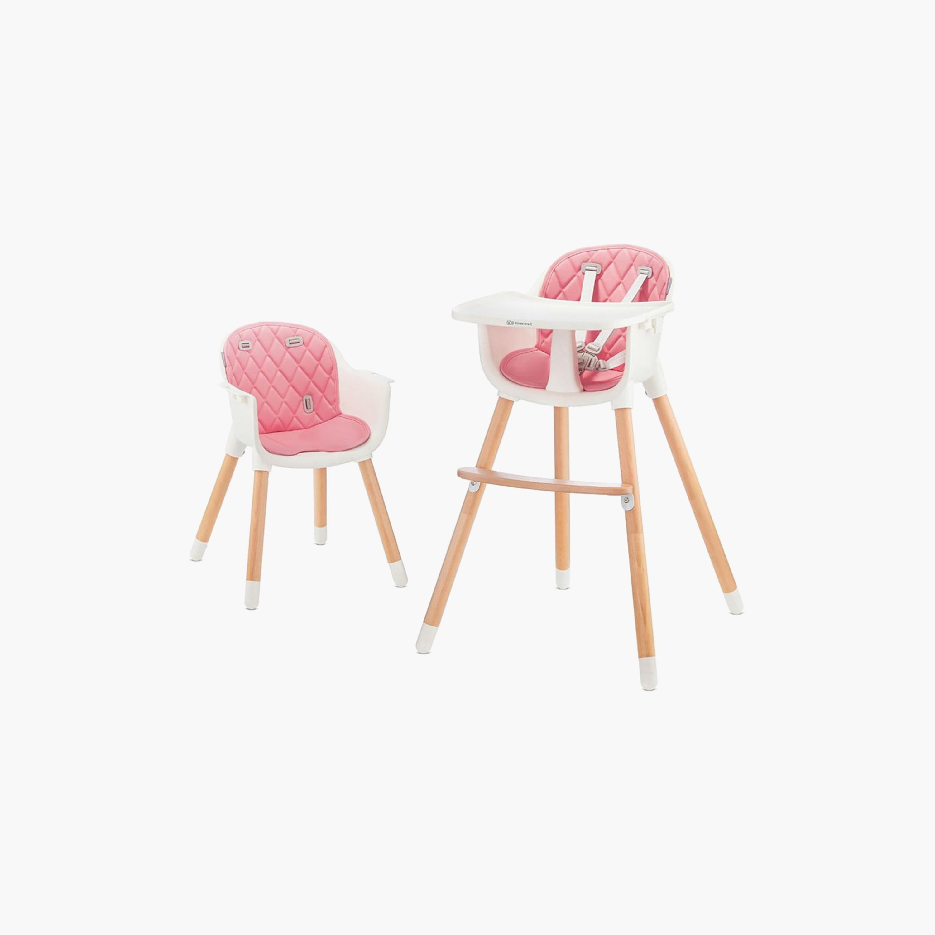 Kinderkraft Sienna High Chair, Pink-baby-feeding-highchairsandboosters-image-2