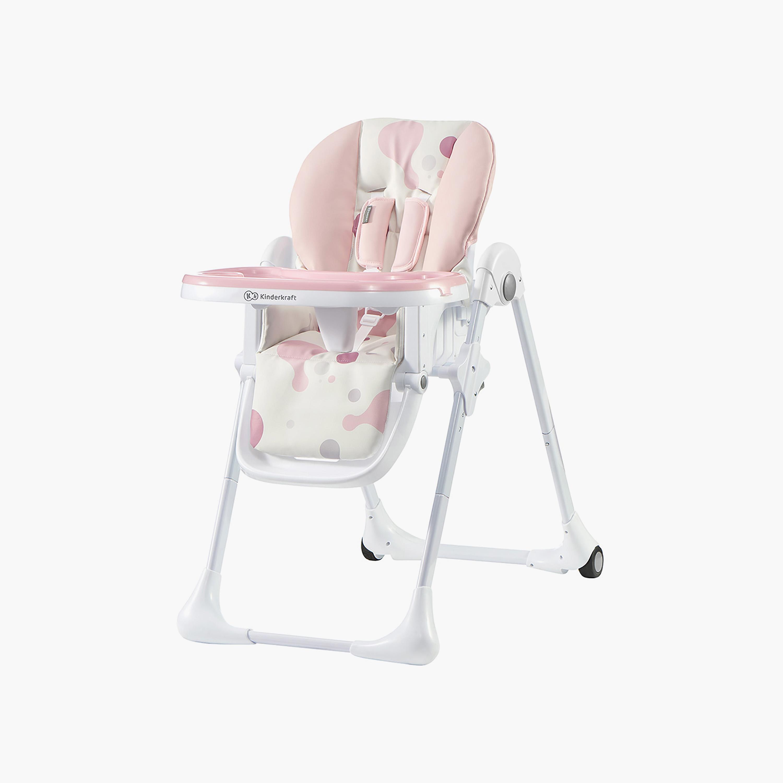 Kinderkraft Yummy High Chair, Pink-baby-feeding-highchairsandboosters-image-1