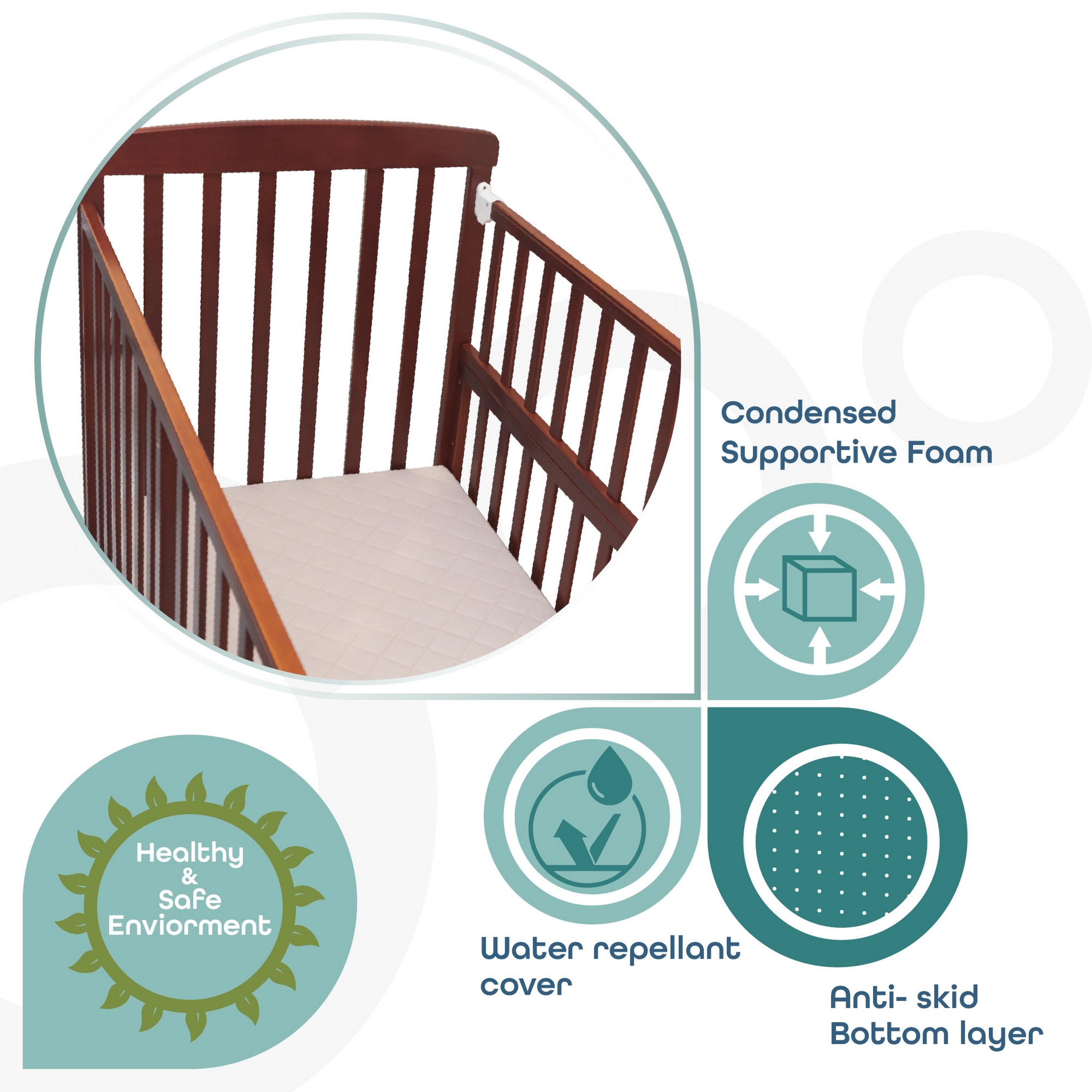مرتبة سرير رضع ذات الطيتين من موون، بيج مع 20 قطعة مفرش للأستعمال مرة واحدة-baby-nursery-mattresses-image-3