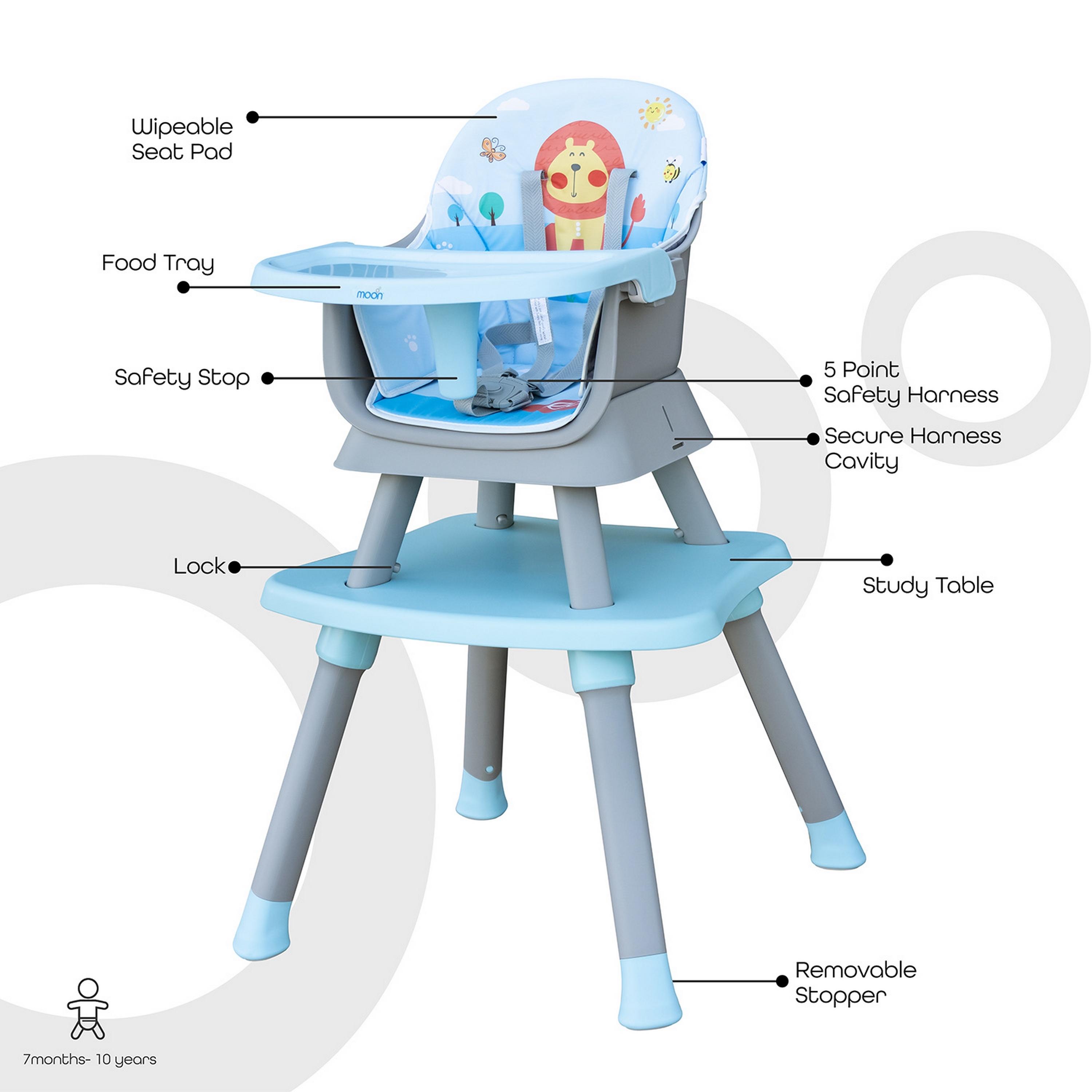 Moon High Chair, Blue with Dasher Kids Balance Bike, Blue-baby-feeding-highchairsandboosters-image-5