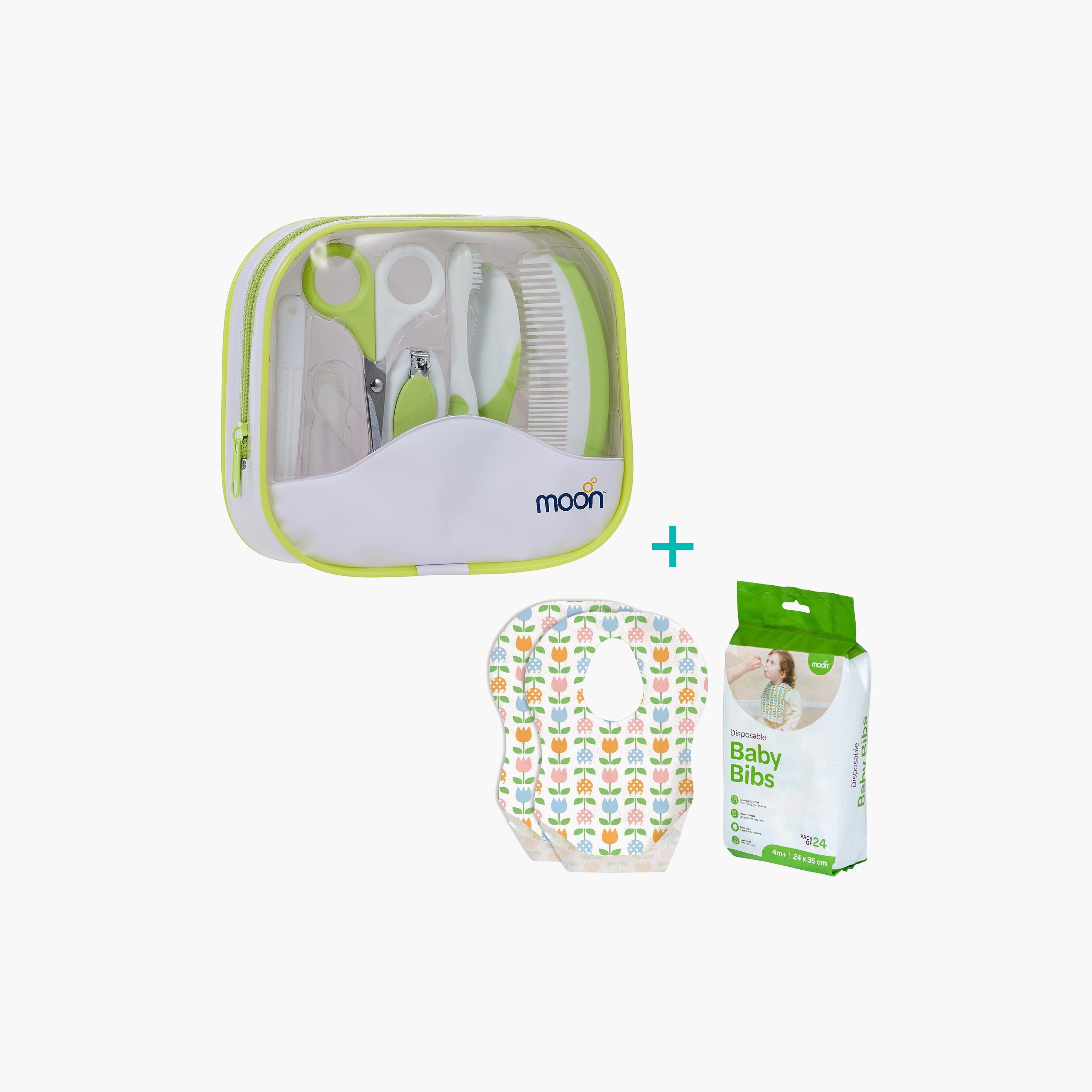 مجموعة العناية للأطفال مع 24 قطعة مريلة للأستعمال مرة واحدة-baby-bathandcare-hairbodyskincare-image-1