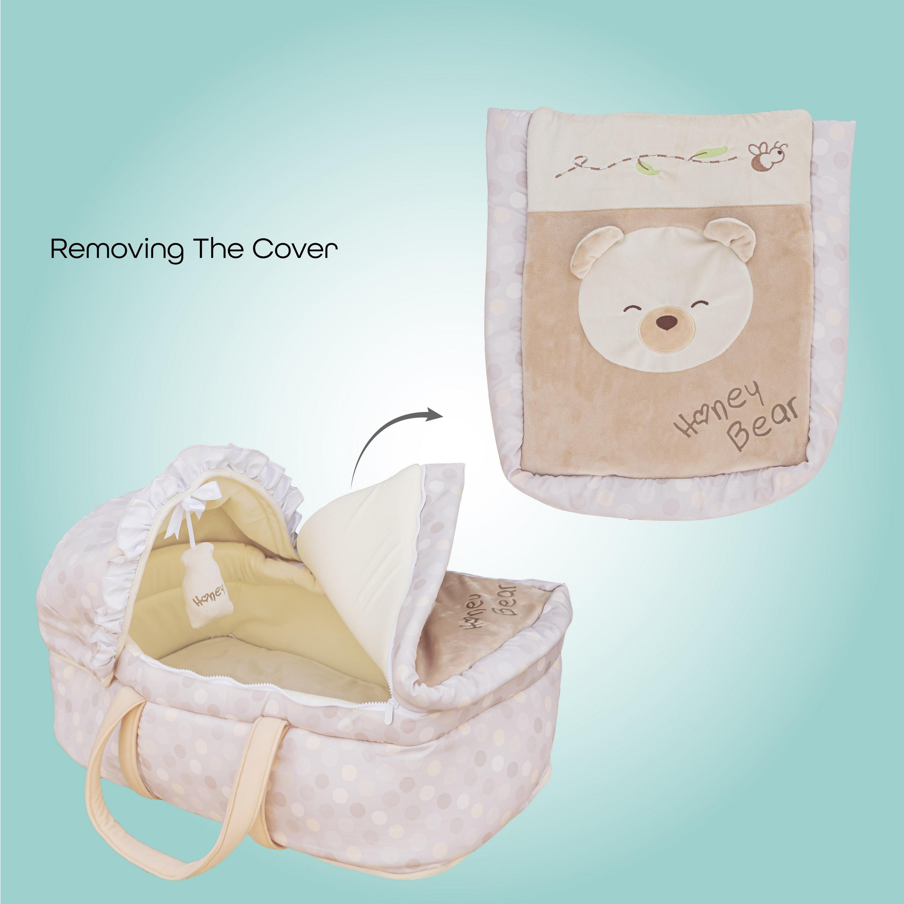 Moon Moses Basket, Honey Bear with Organic Cellular Blanket, Cream-baby-nursery-furniture-mosesbaskets-image-5