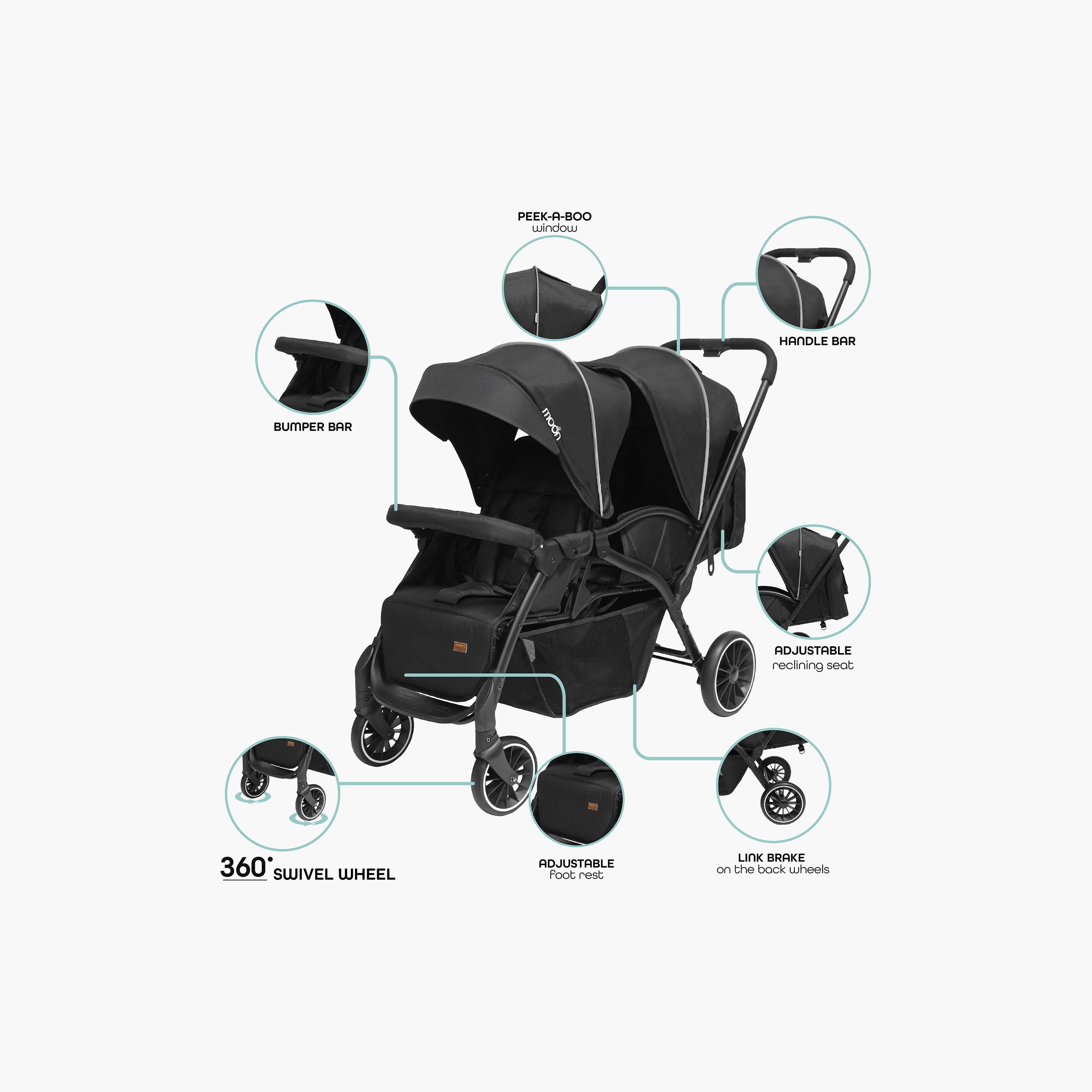 مجموعة عربة أطفال تؤام مع حقيبة ظهر للحفاضات أفينا من موون-baby-gear-strollersandprams-strollers-image-3