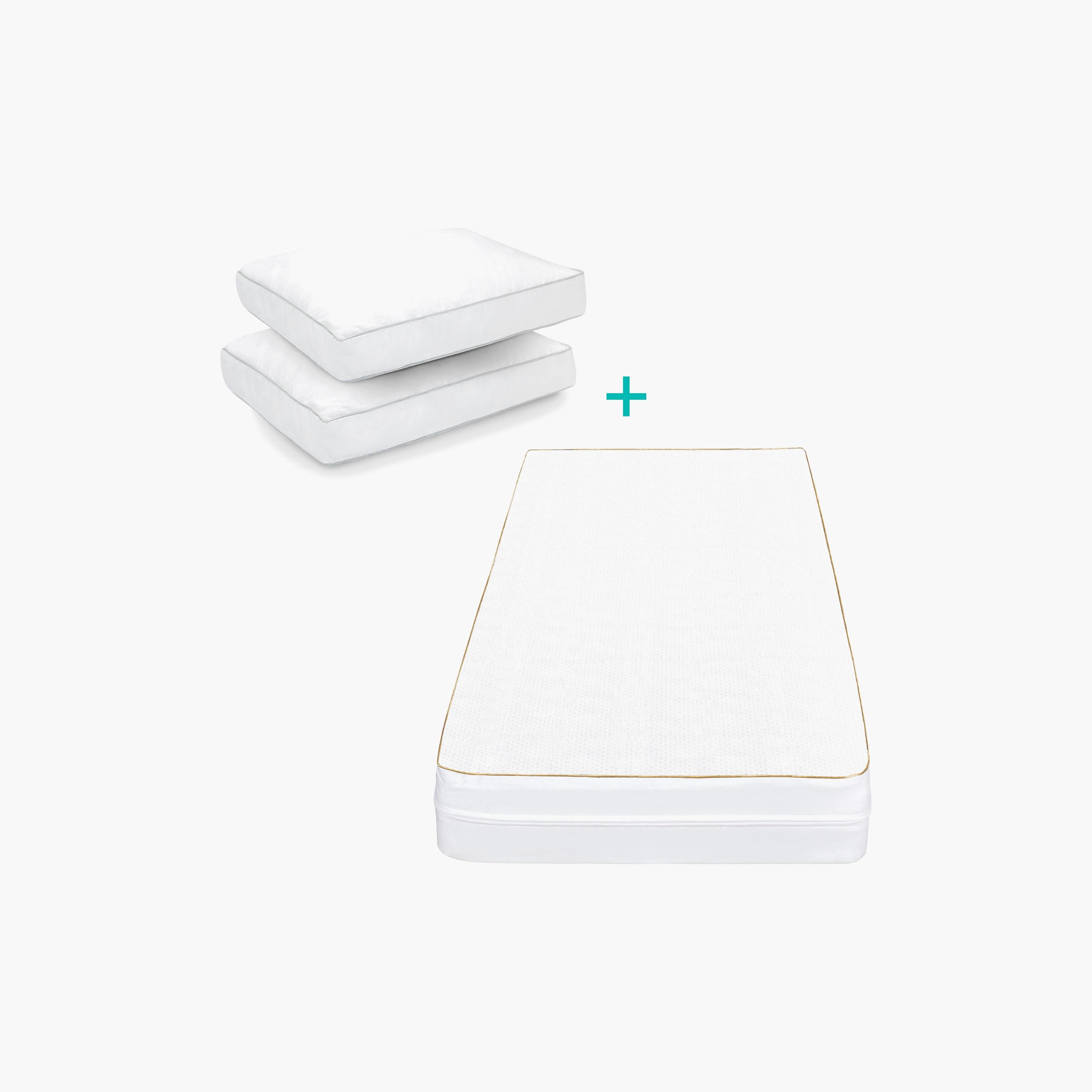 Moon Ventiflow Mattress, 120 x 60 x 10 cm with 2-Piece Toddler Pillow Set-baby-nursery-mattresses-image-1