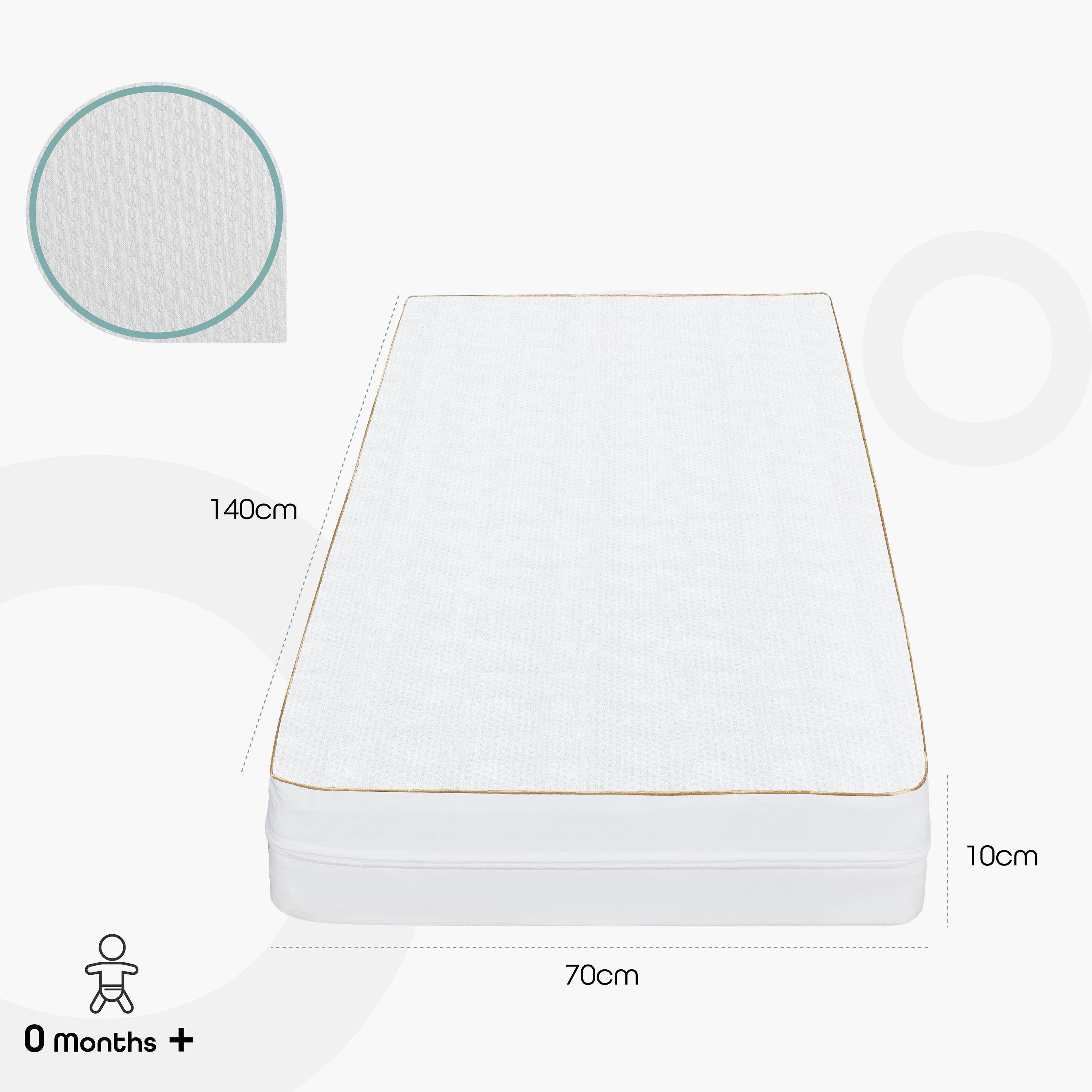 Moon Ventiflow Mattress, 140 x 70 x 10 cm with 2-Piece Toddler Pillow Set-baby-nursery-mattresses-image-2