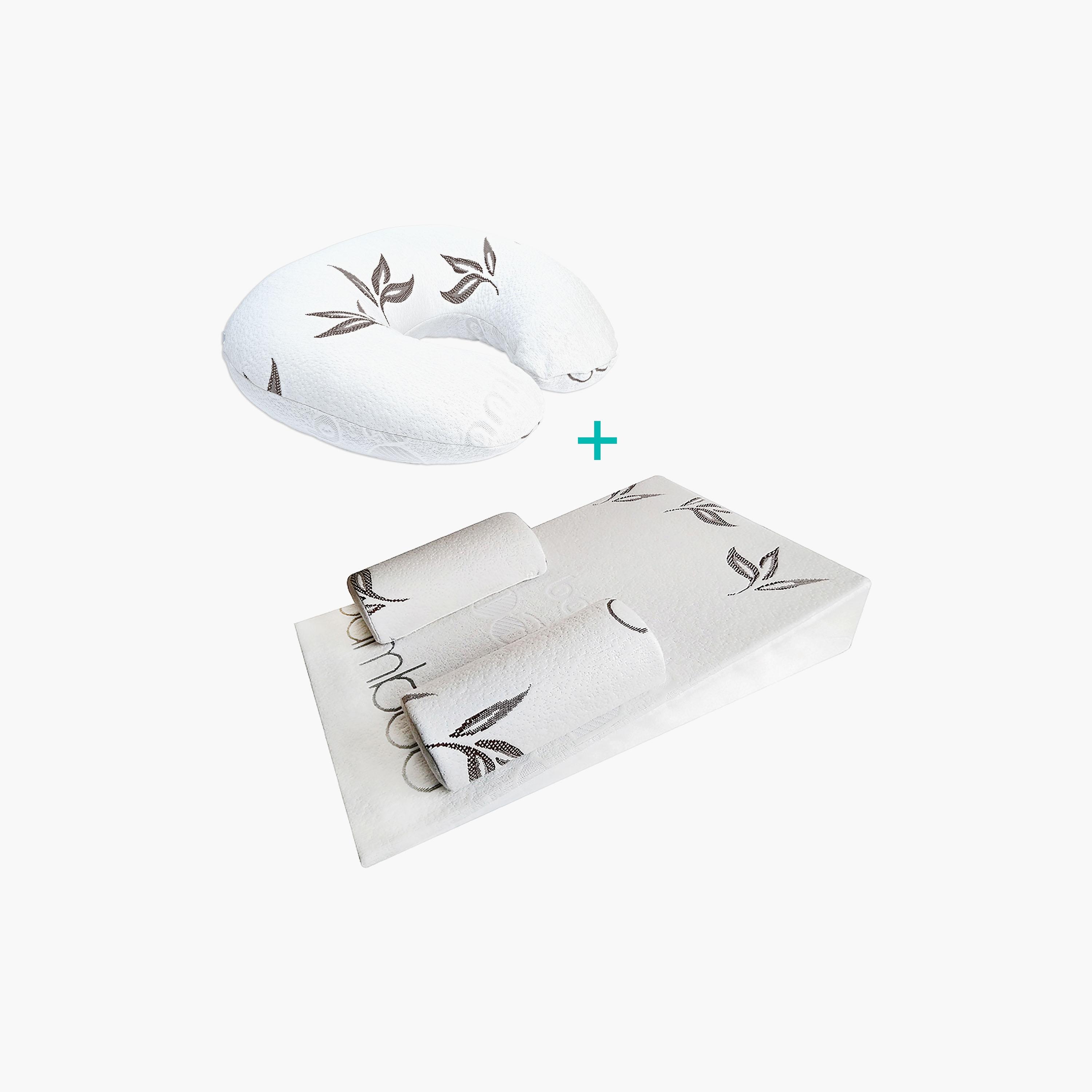 Moon Feeding Pillow with Bamboo Rayon, Printed and Sleep Positioner-baby-feeding-breastfeedingandcare-image-1