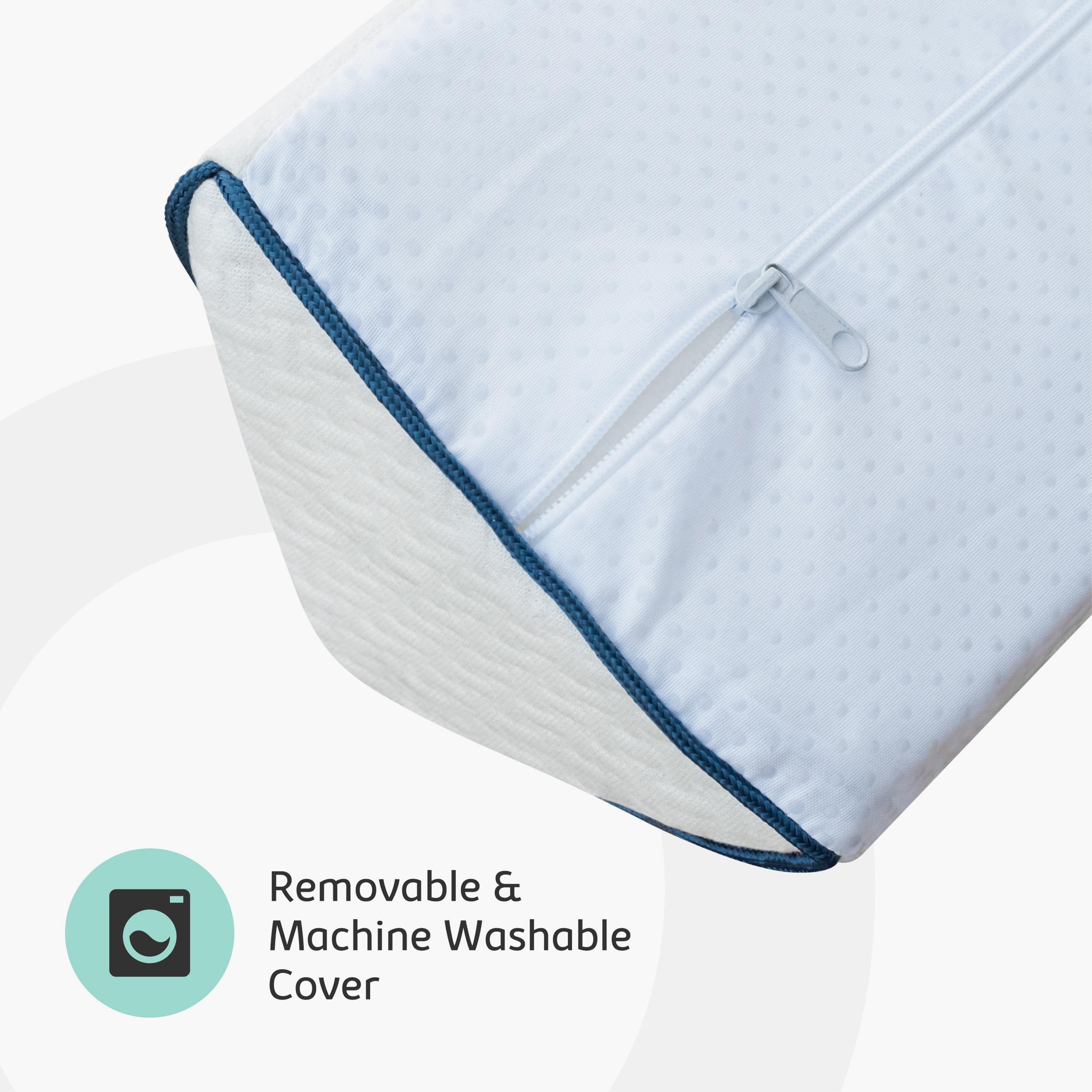 ممتص صدمات سرير عضوية من موون، أبيض مع قطعتين وسادة أطفال، 50*35 سم-baby-nursery-babybedding-image-4