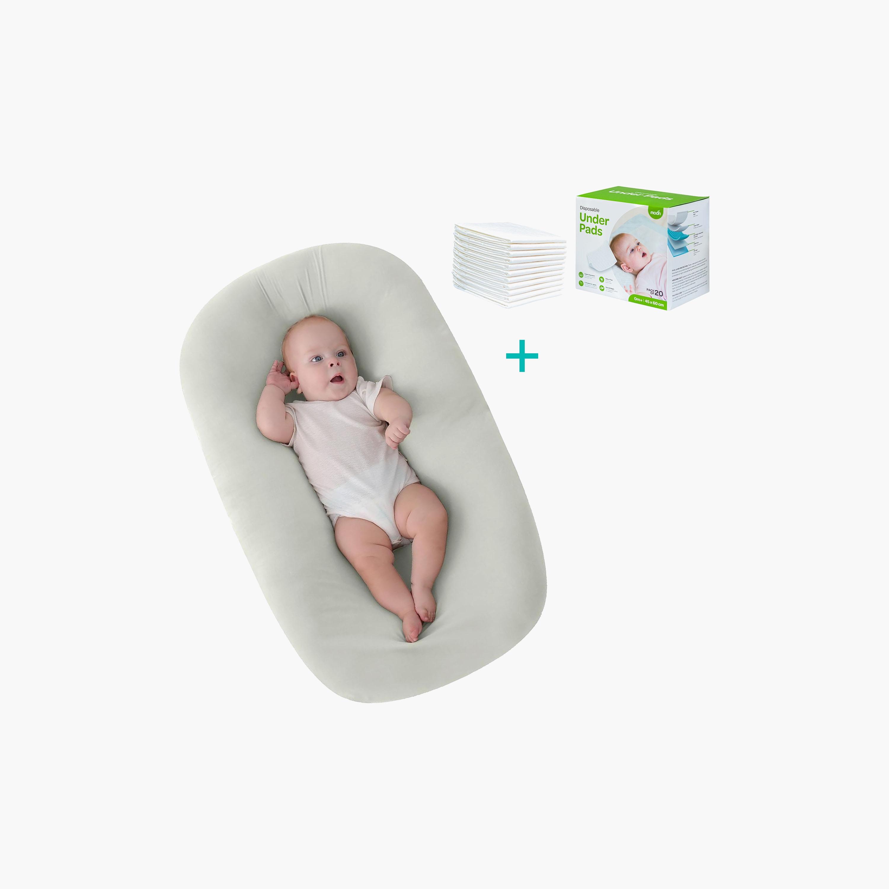 سرير أطفال مع 20 قطعة وسادة تحتية للأستعمال مرة واحدة من موون-baby-nursery-babybedding-image-1