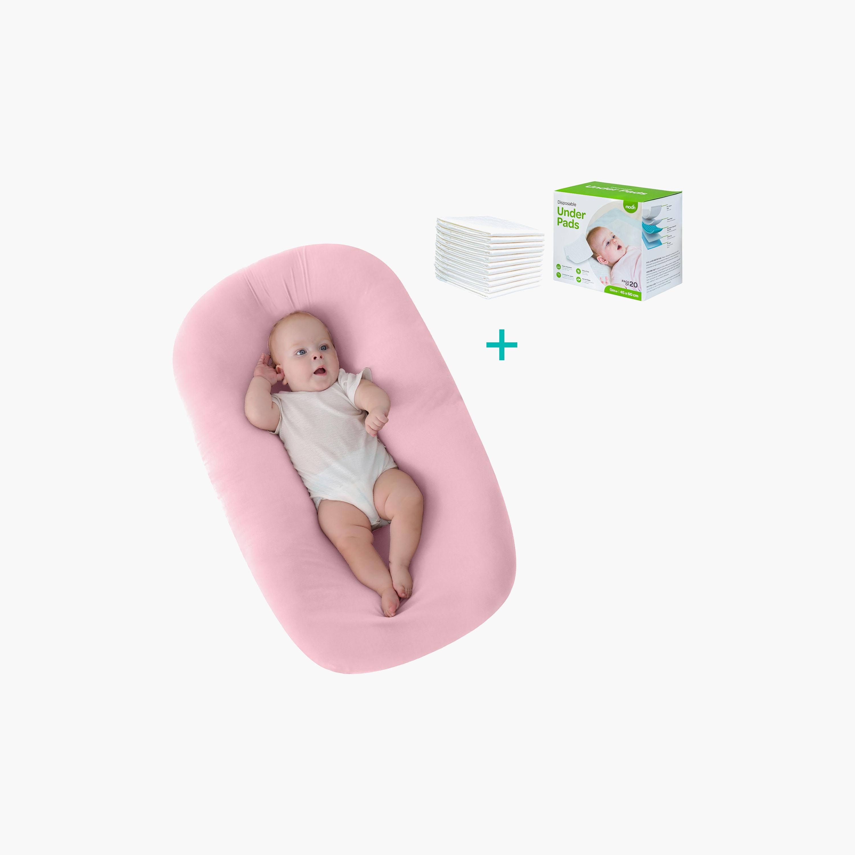 سرير أطفال مع 20 قطعة وسادة تحتية للأستعمال مرة واحدة من موون-baby-nursery-babybedding-image-1