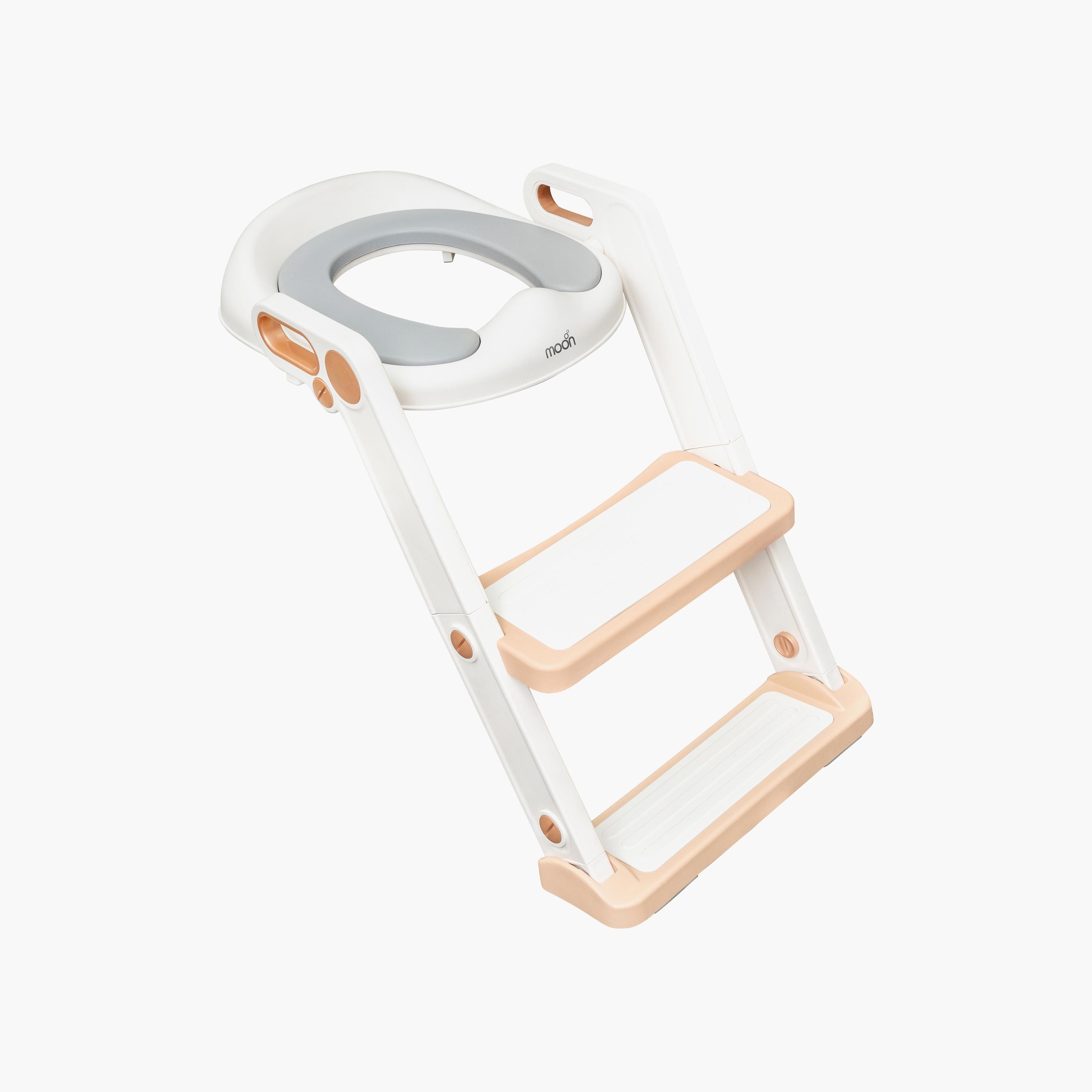 Moon Kids Step Stool Potty Trainer Seat White Gold