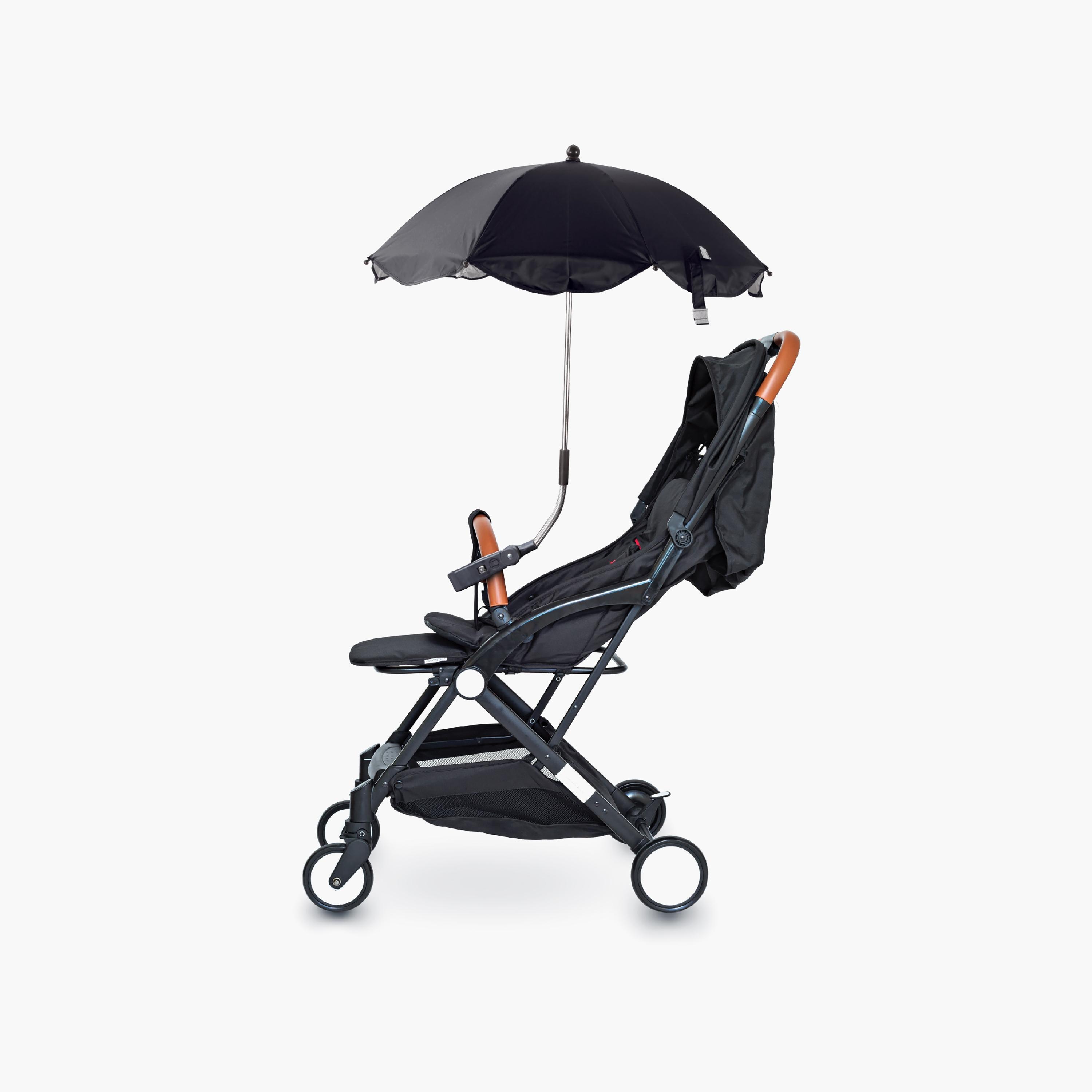 Moon Waterproof Stroller Umbrella with 180 Degree Adjustable Arm, Black -baby-gear-strollersandprams-accessories-image-1