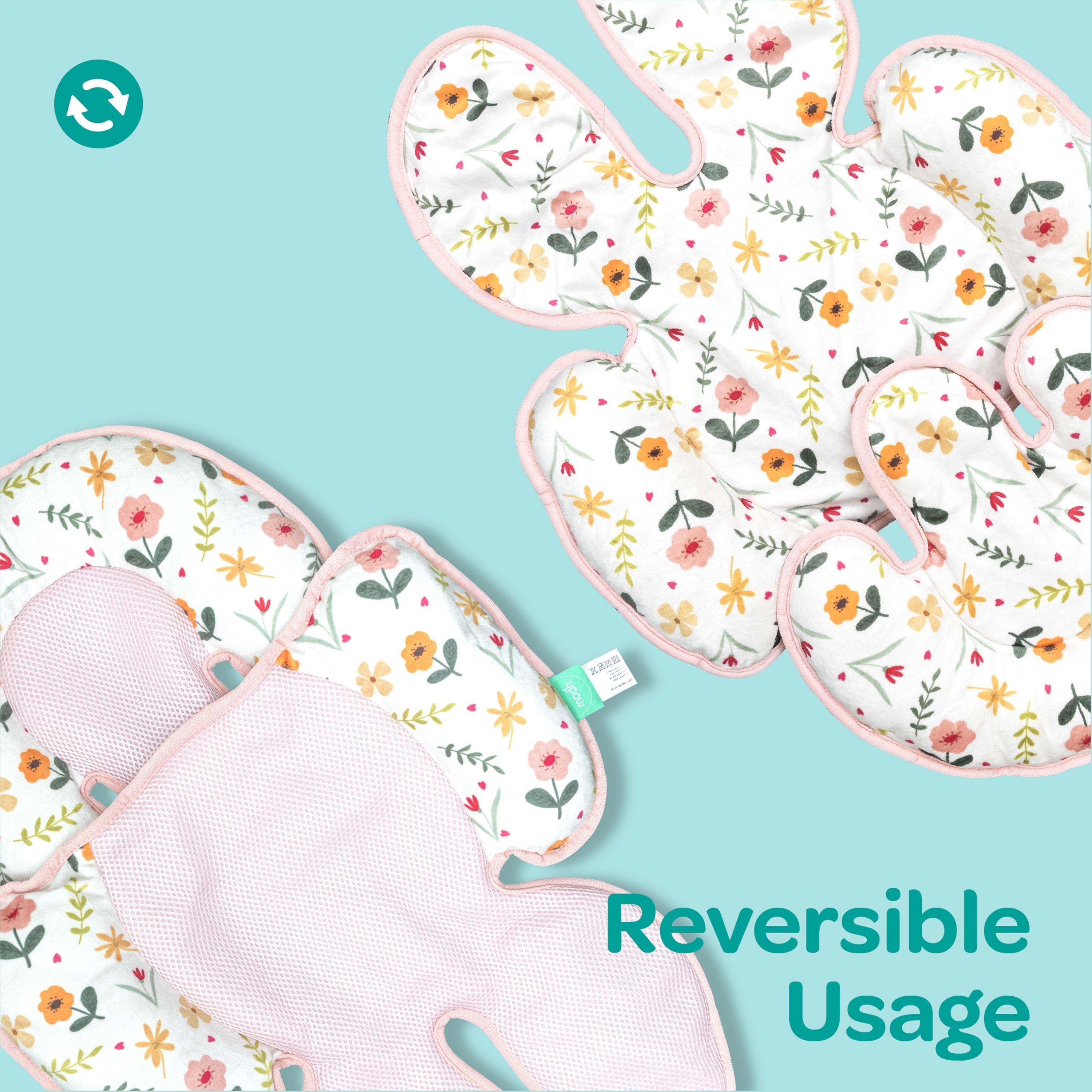 وسادة سيارة لدعم الأطفال حديثي الولادة من موون، زهور-baby-gear-carseats-image-4