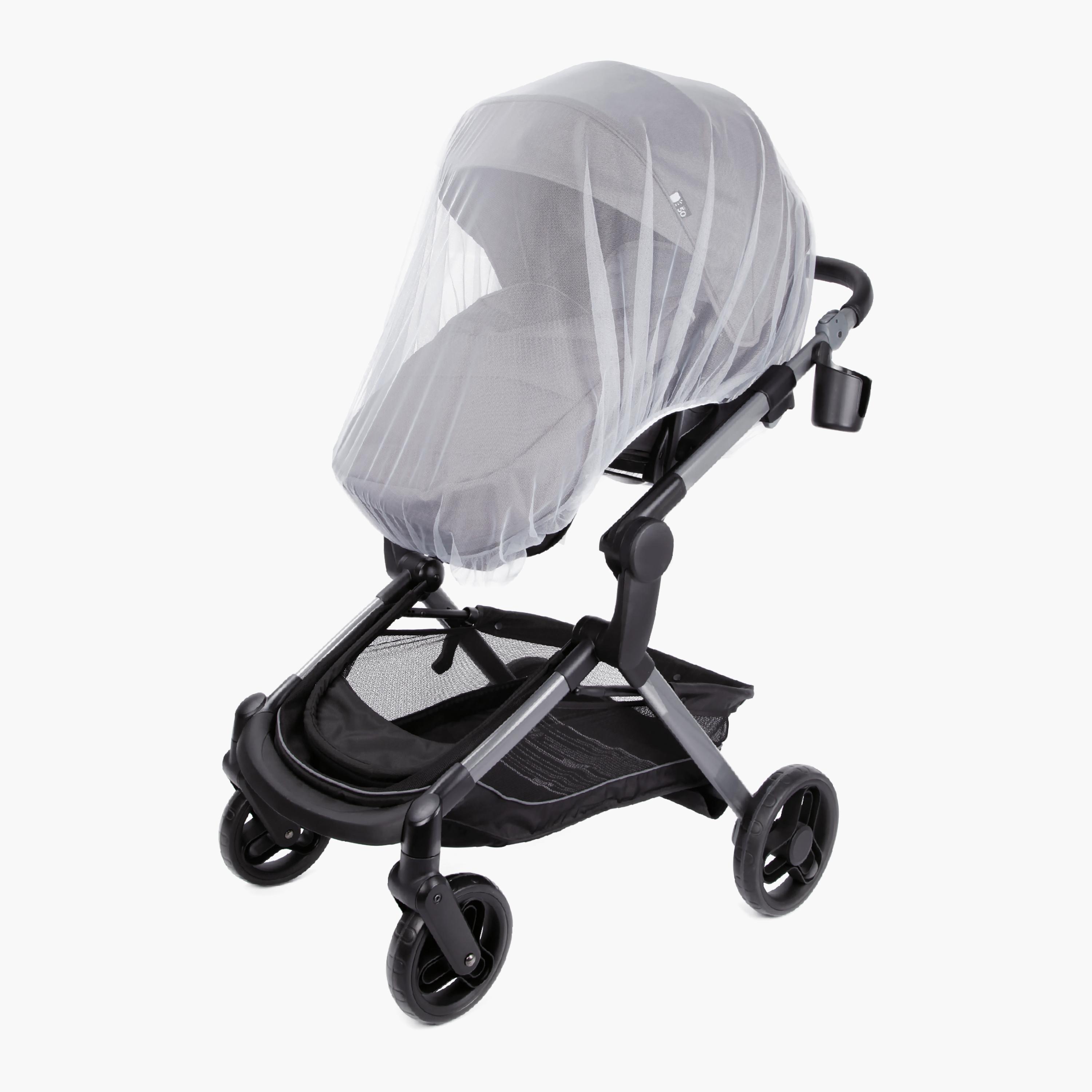 Moon Universal Fit Mosquito Net for Strollers, White-baby-gear-strollersandprams-accessories-image-1