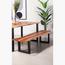 HomeKode Acacia Wood Industrial Design Dining Bench-InfluencerCodes_Ramadan26_All_20012026-image-1