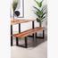 HomeKode Acacia Wood Industrial Design Dining Bench-InfluencerCodes_Ramadan26_All_20012026-image-1