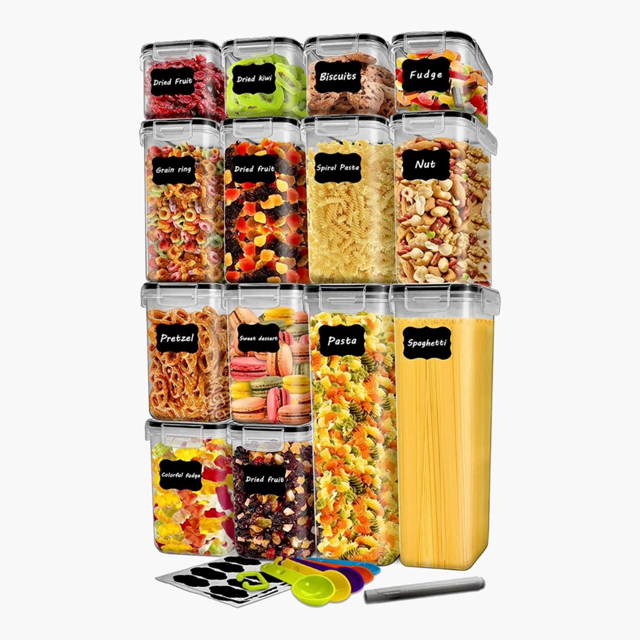 Quesera 14-Piece Food Container Set with 20 Labels