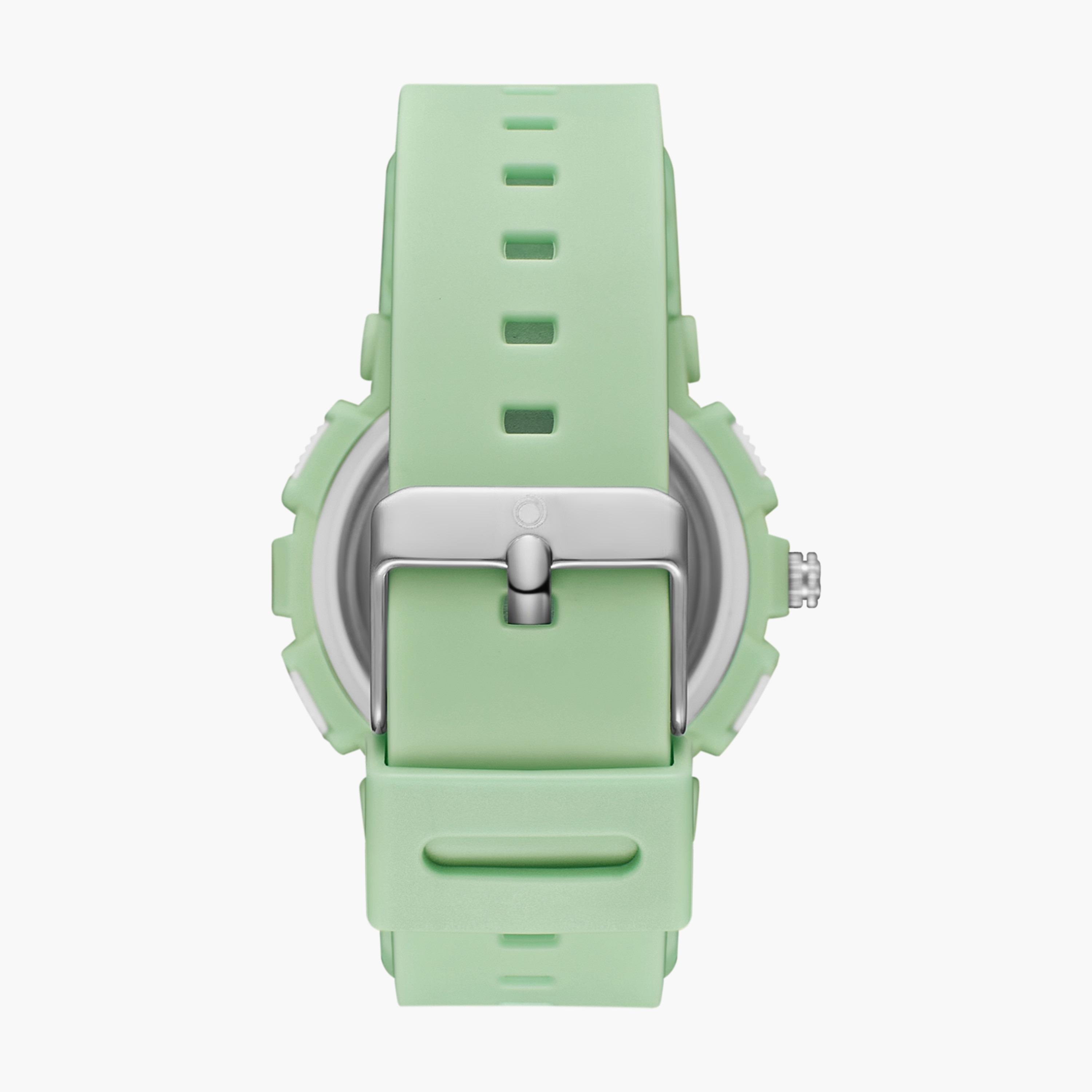 A23818-PPHH | ساعة رقمية ذات انالوج للأطفال بسوار سيليكون بلون اخضر من أسترو-girls-accessories-watches-image-3