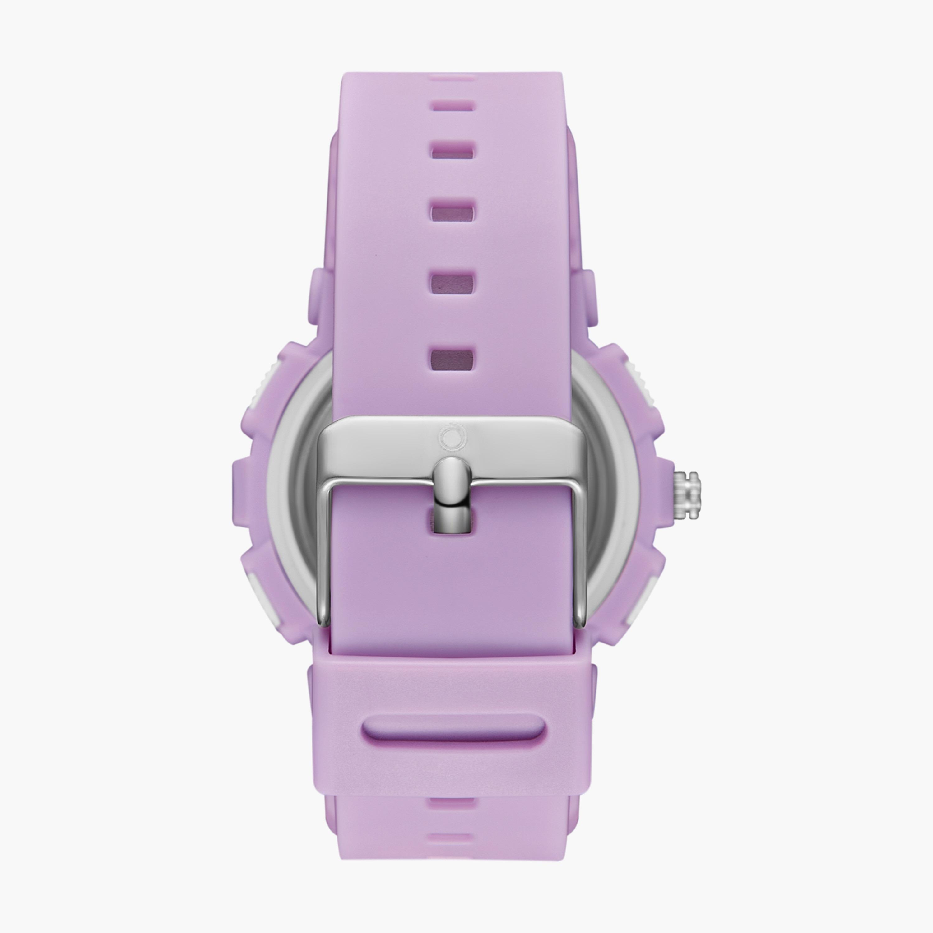 A23818-PPVV | ساعة رقمية ذات انالوج للأطفال بسوار سيليكون بلون بنفسجي فاتح من أسترو-girls-accessories-watches-image-3