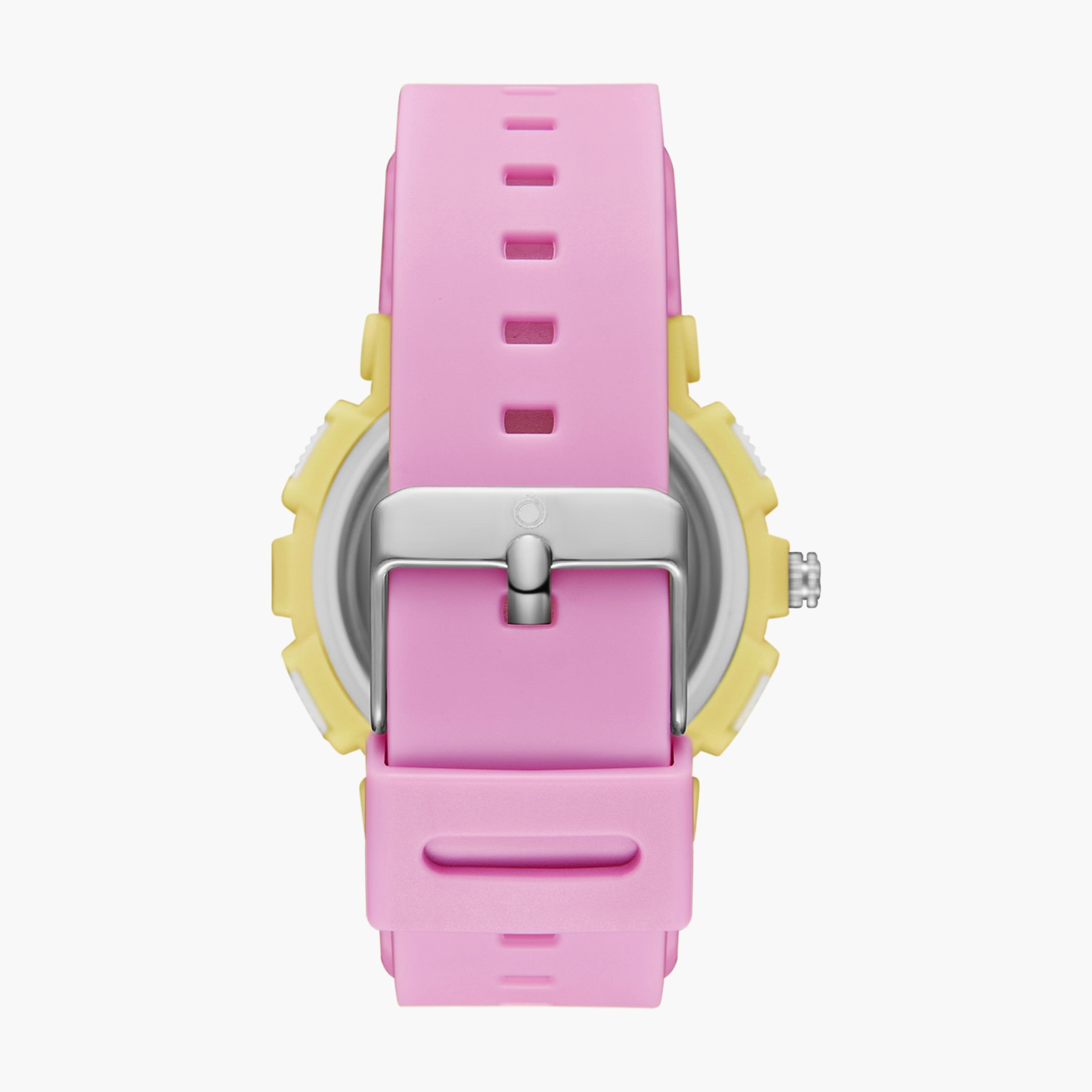 A23818-PPPY | ساعة رقمية ذات انالوج للأطفال بسوار سيليكون بلون وردي من أسترو-girls-accessories-watches-image-3