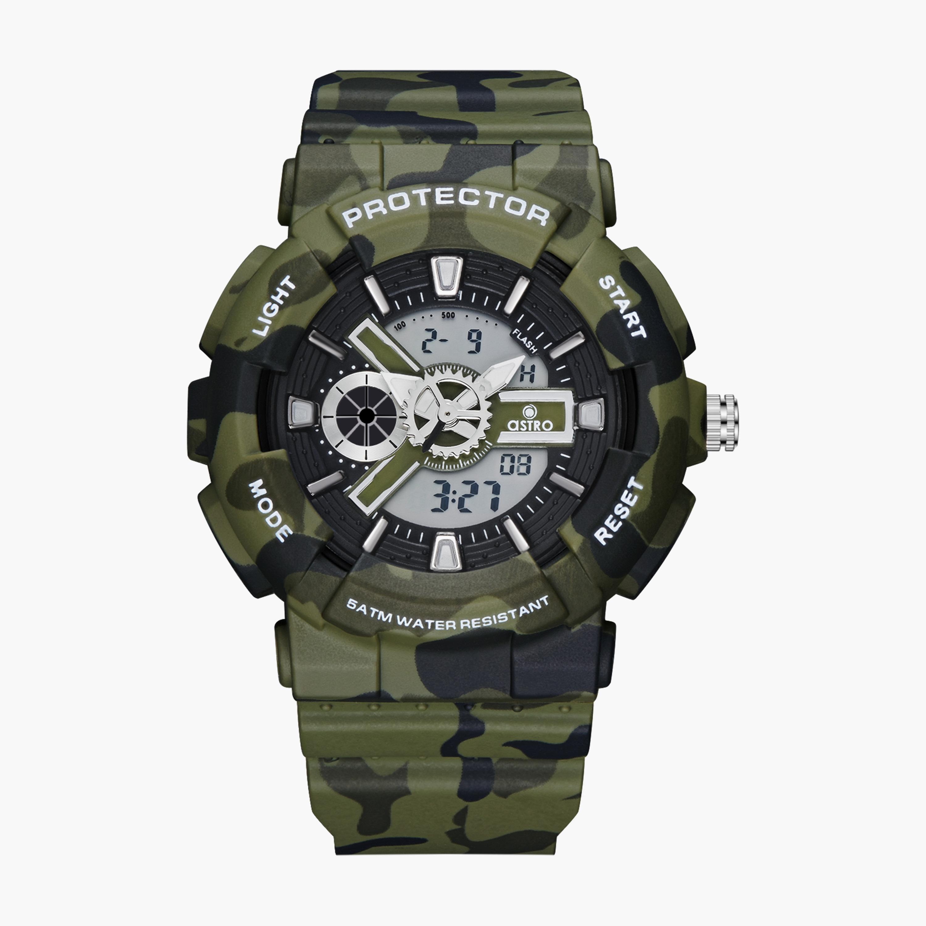 Astro Kids Green Analog-Digital Silicone Strap Watch | A23818-PPHHB-girls-accessories-watches-image-1