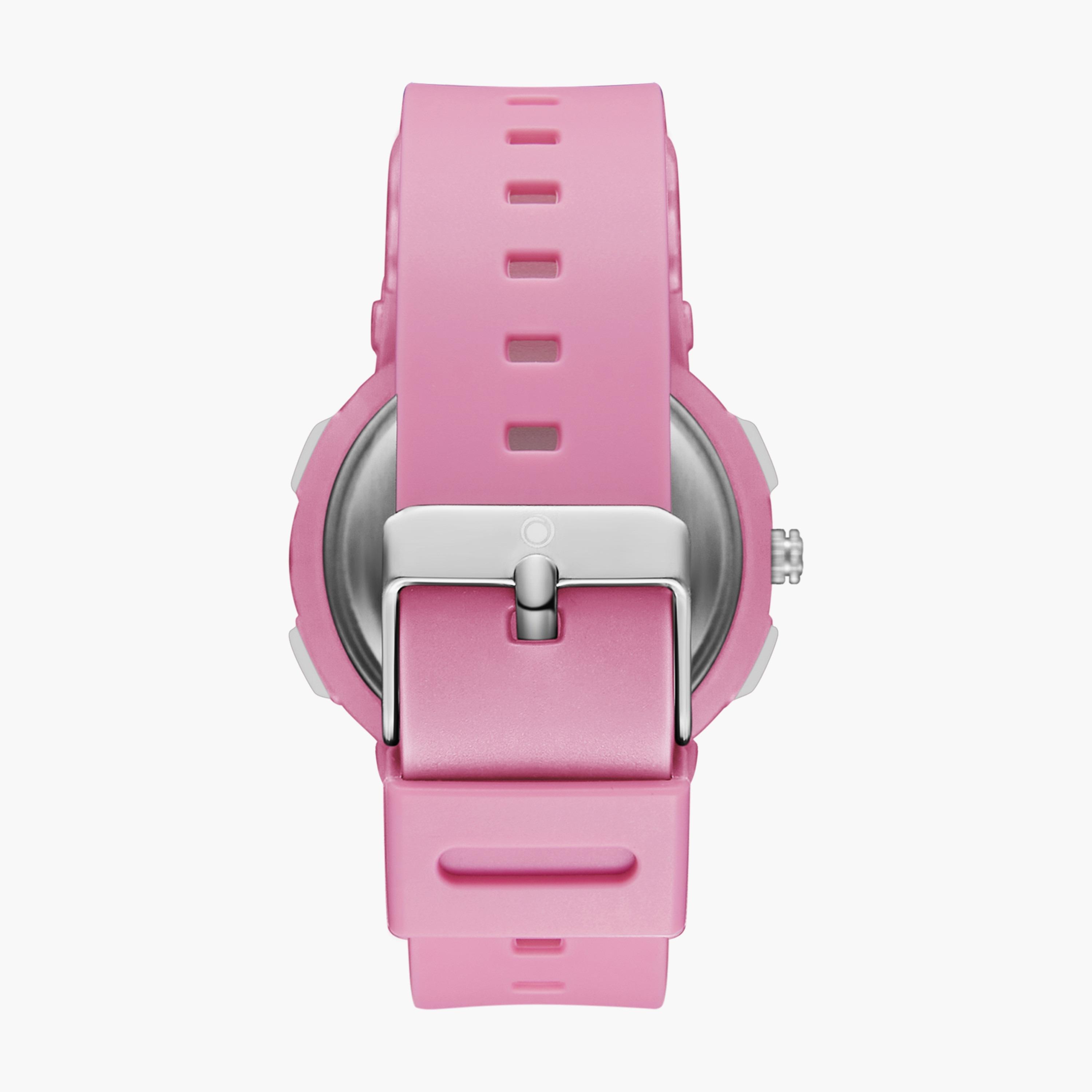 A23819-PPPP | ساعة رقمية ذات انالوج للأطفال بسوار سيليكون بلون وردي من أسترو-girls-accessories-watches-image-3