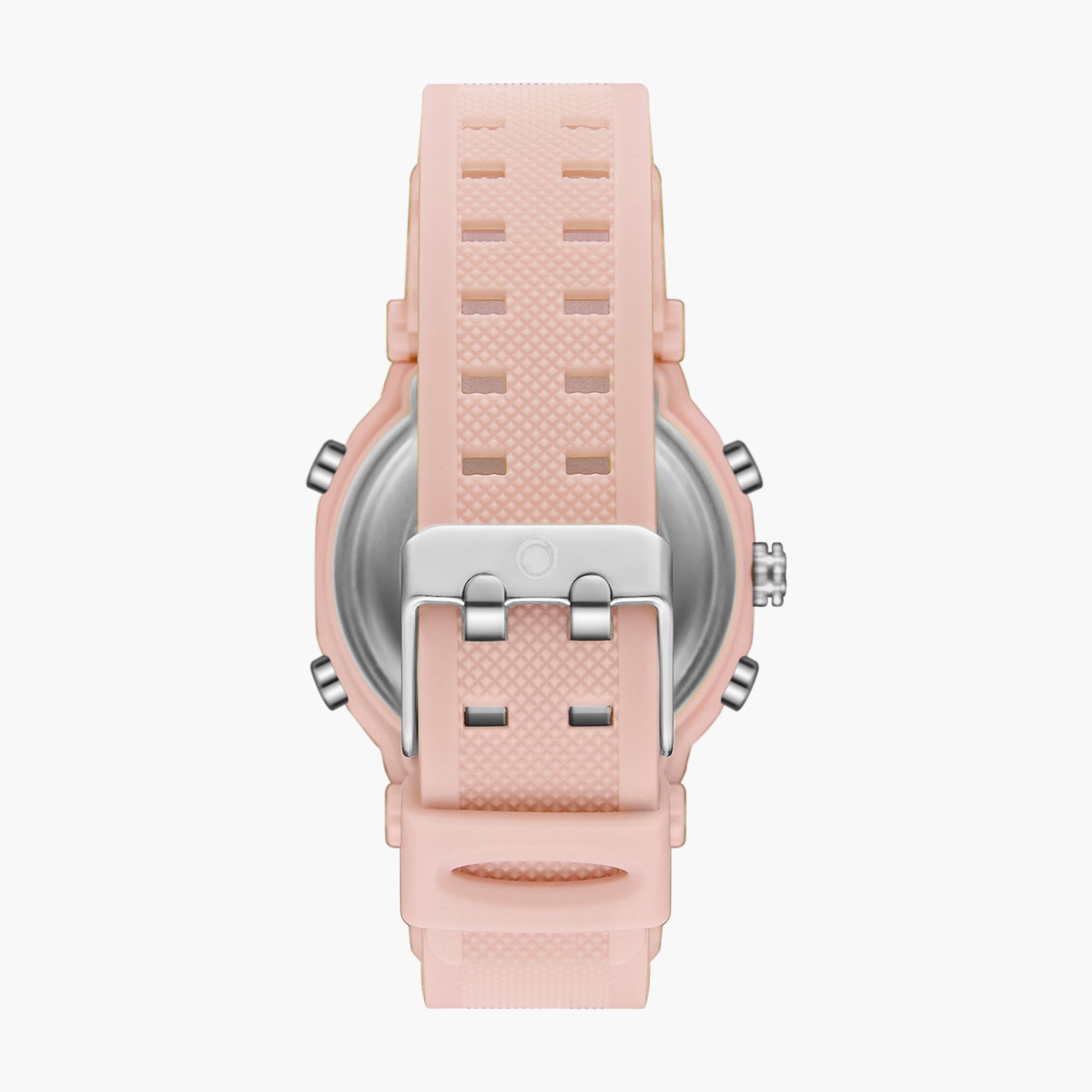 A23820-PPFF | ساعة رقمية ذات انالوج للأطفال بسوار سيليكون بلون بيتش من أسترو-girls-accessories-watches-image-3