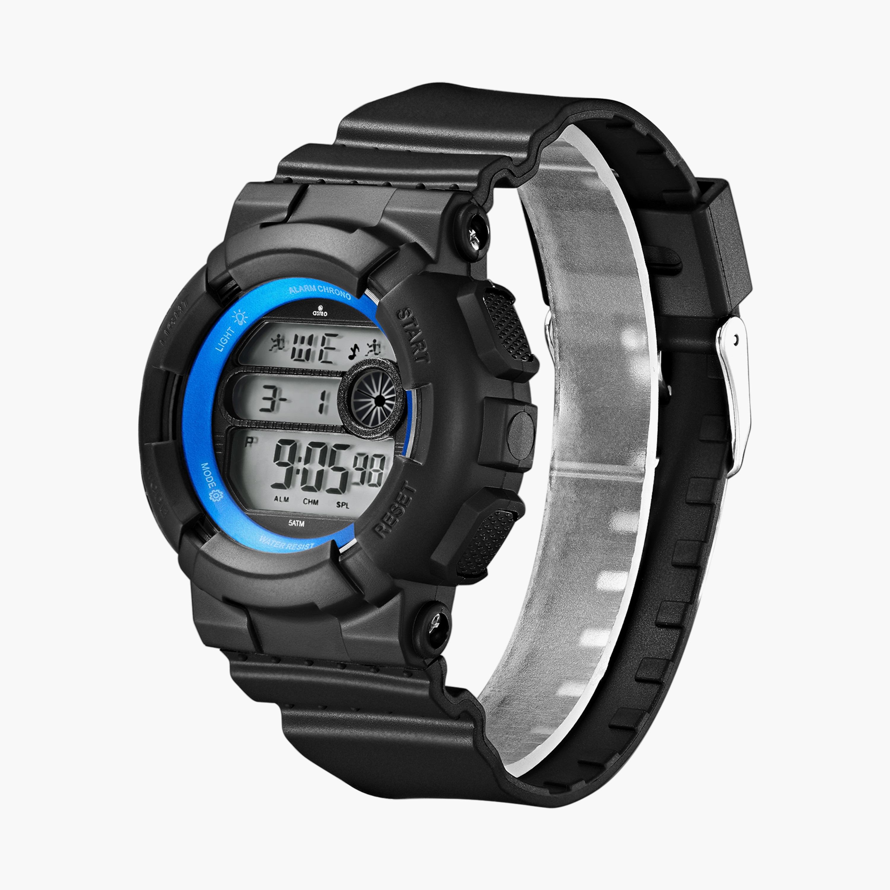 A23921-PPBBL | ساعة رقمية للأطفال بسوار سيليكون بلون اسود من أسترو-girls-accessories-watches-image-2