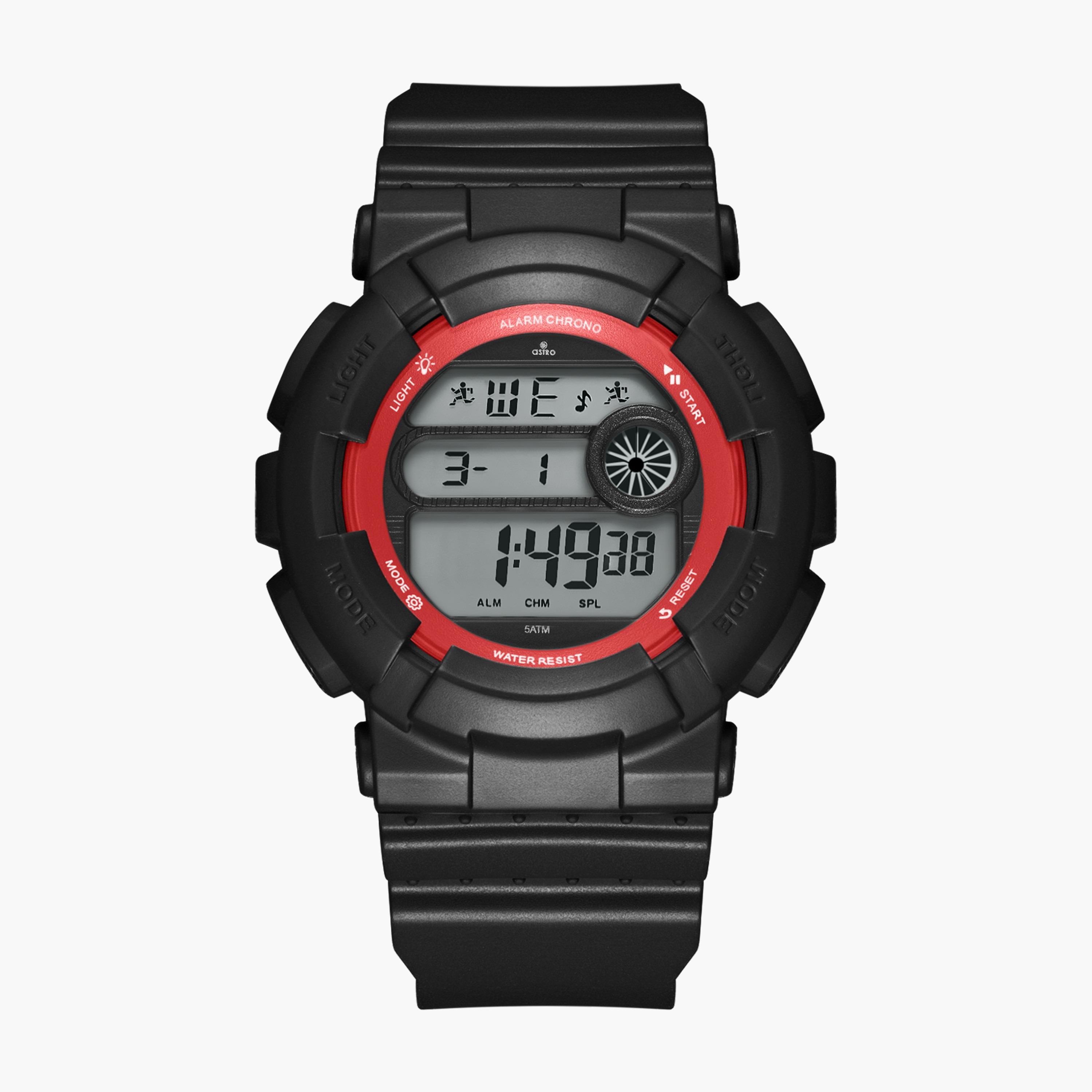 A23921-PPBBR | ساعة رقمية للأطفال بسوار سيليكون بلون اسود من أسترو-girls-accessories-watches-image-1