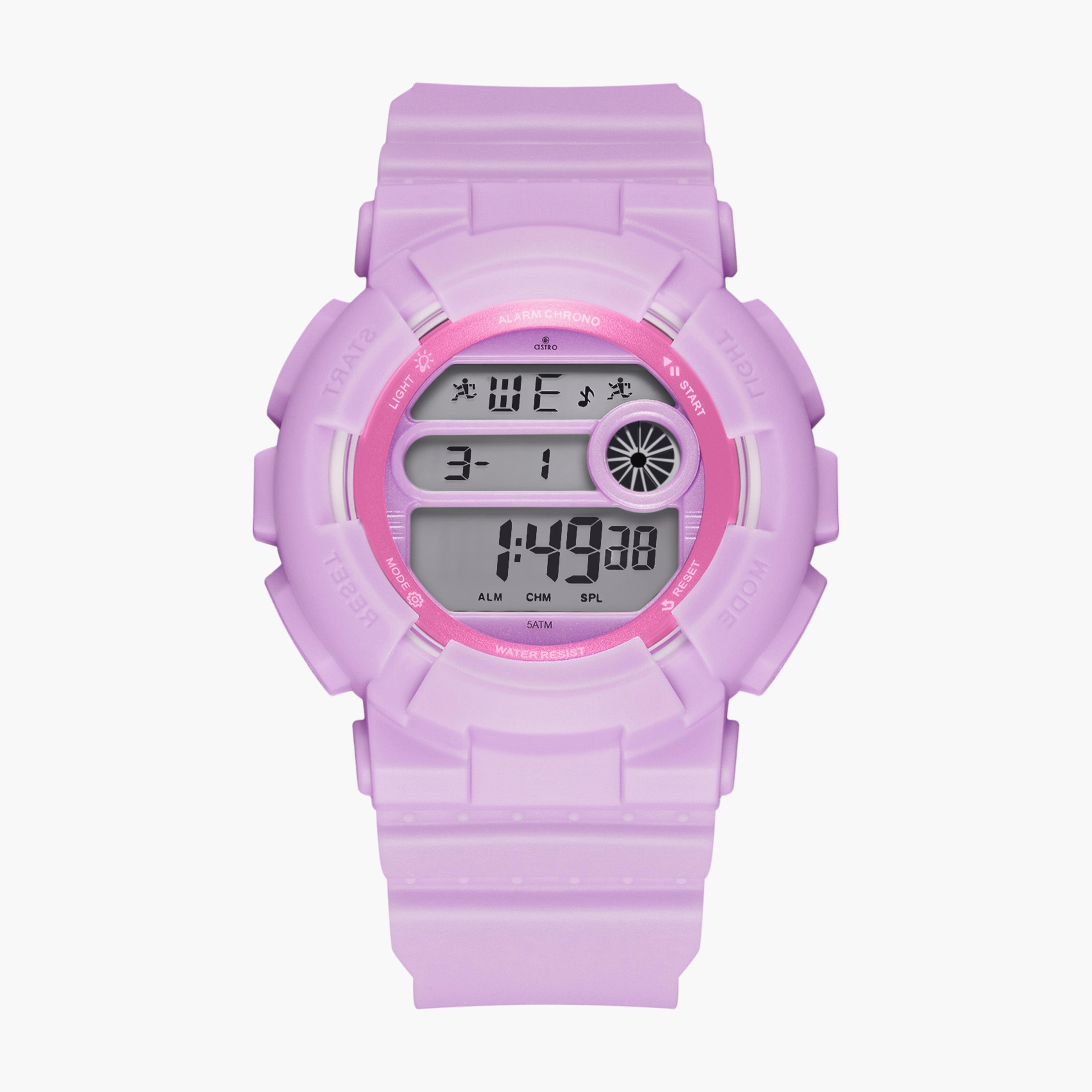 A23921-PPPP | ساعة رقمية للأطفال بسوار سيليكون بلون وردي من أسترو-girls-accessories-watches-image-1