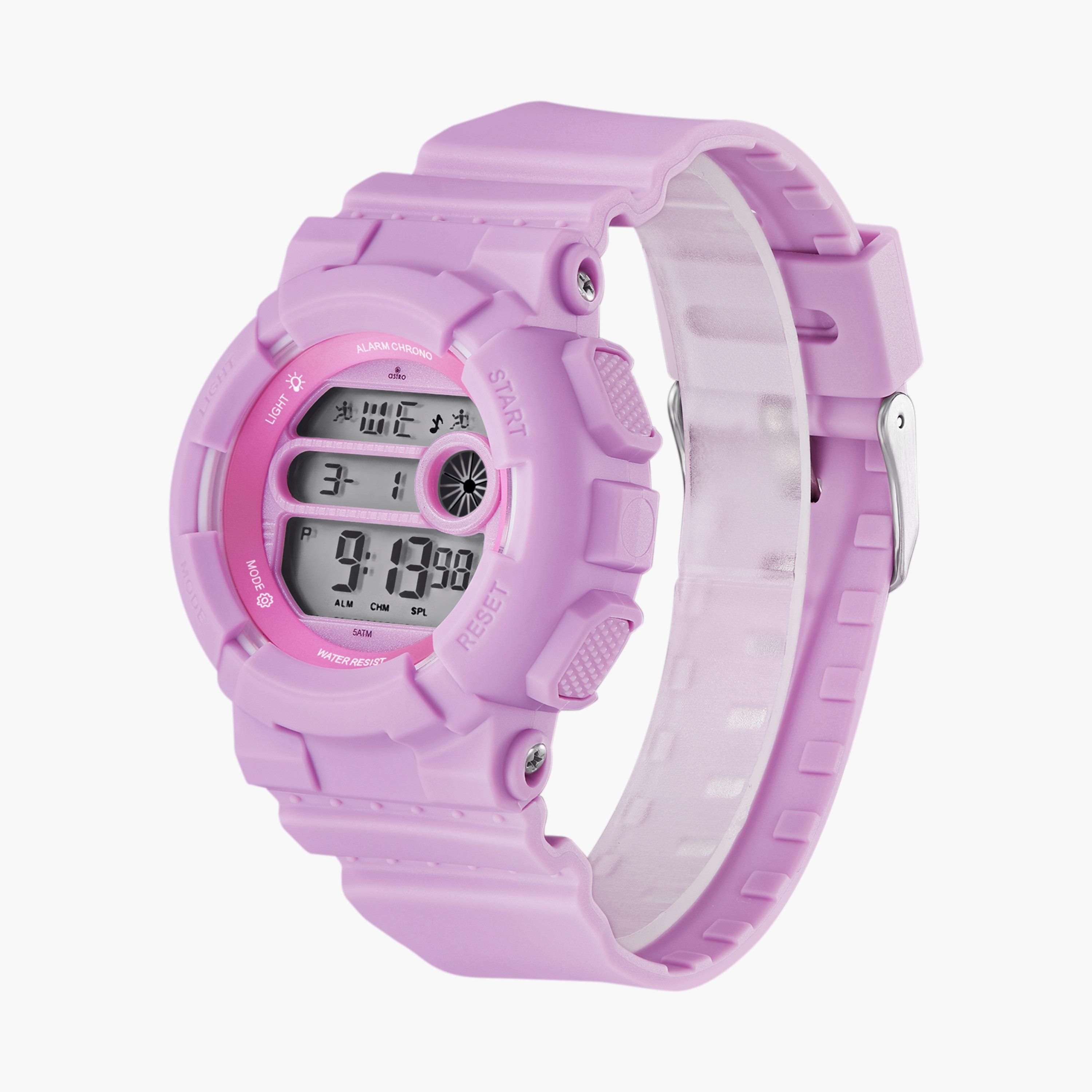 A23921-PPPP | ساعة رقمية للأطفال بسوار سيليكون بلون وردي من أسترو-girls-accessories-watches-image-2