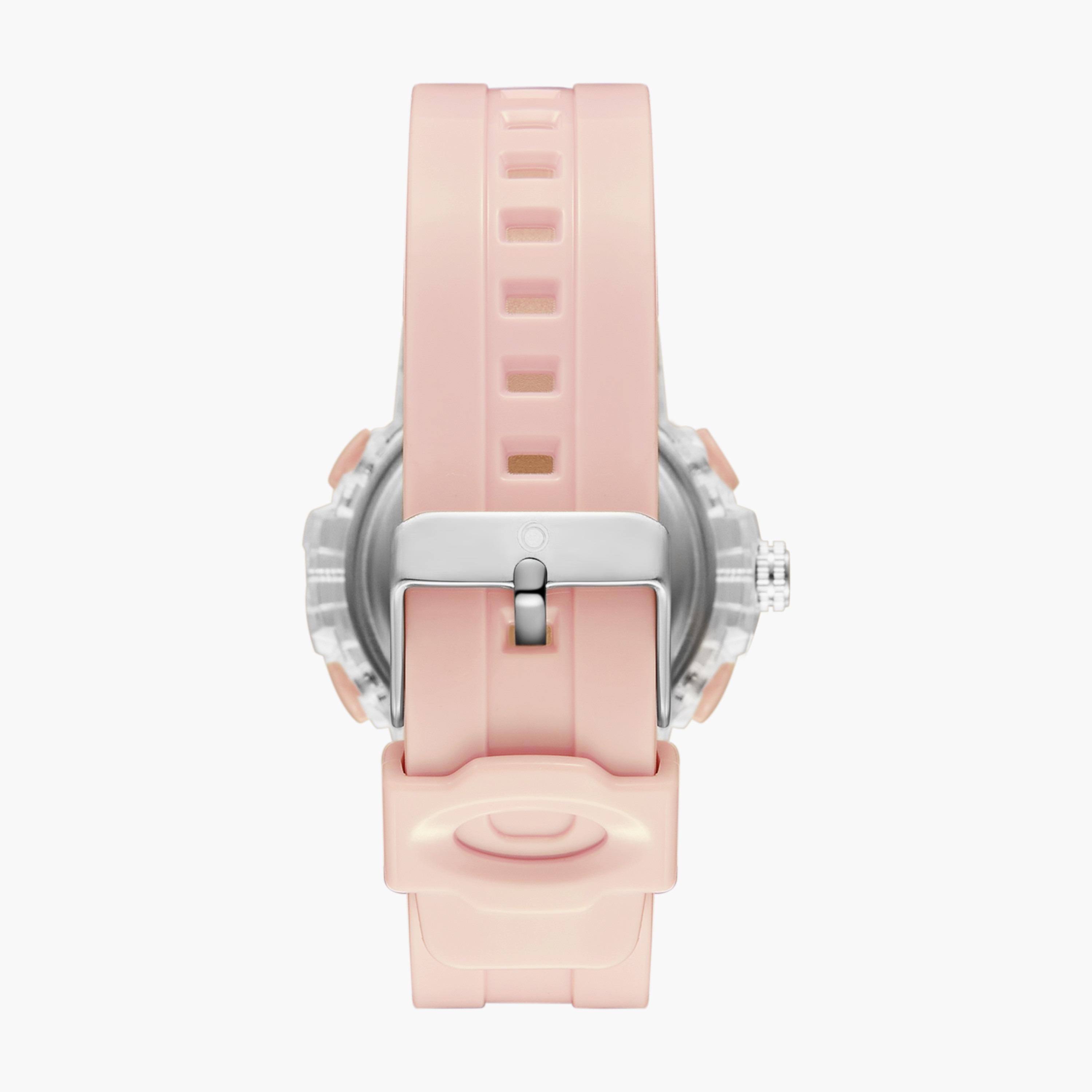 A23822-PPFF | ساعة رقمية ذات انالوج للأطفال بسوار سيليكون بلون بيتش من أسترو-girls-accessories-watches-image-3