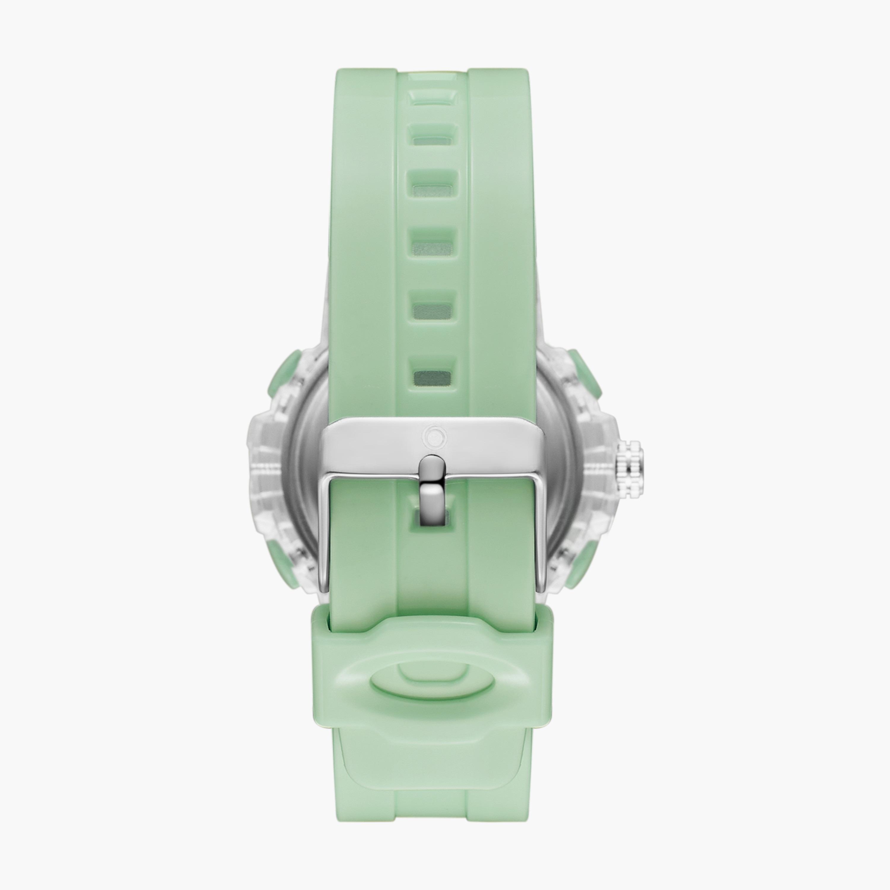 A23822-PPGG | ساعة رقمية ذات انالوج للأطفال بسوار سيليكون بلون اخضر من أسترو-girls-accessories-watches-image-3