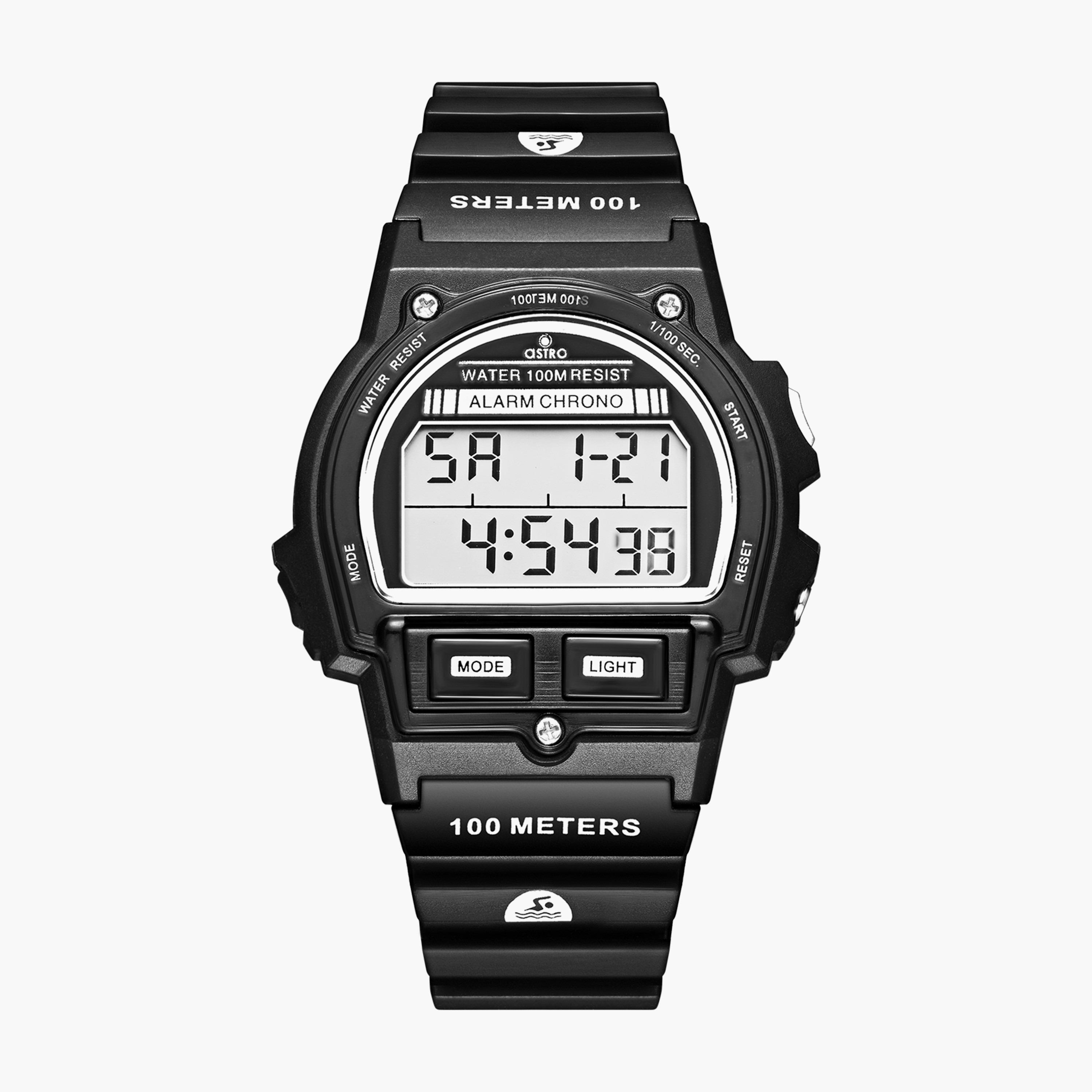 A23923-PPBB | ساعة رقمية للأطفال بسوار سيليكون بلون اسود من أسترو-girls-accessories-watches-image-1
