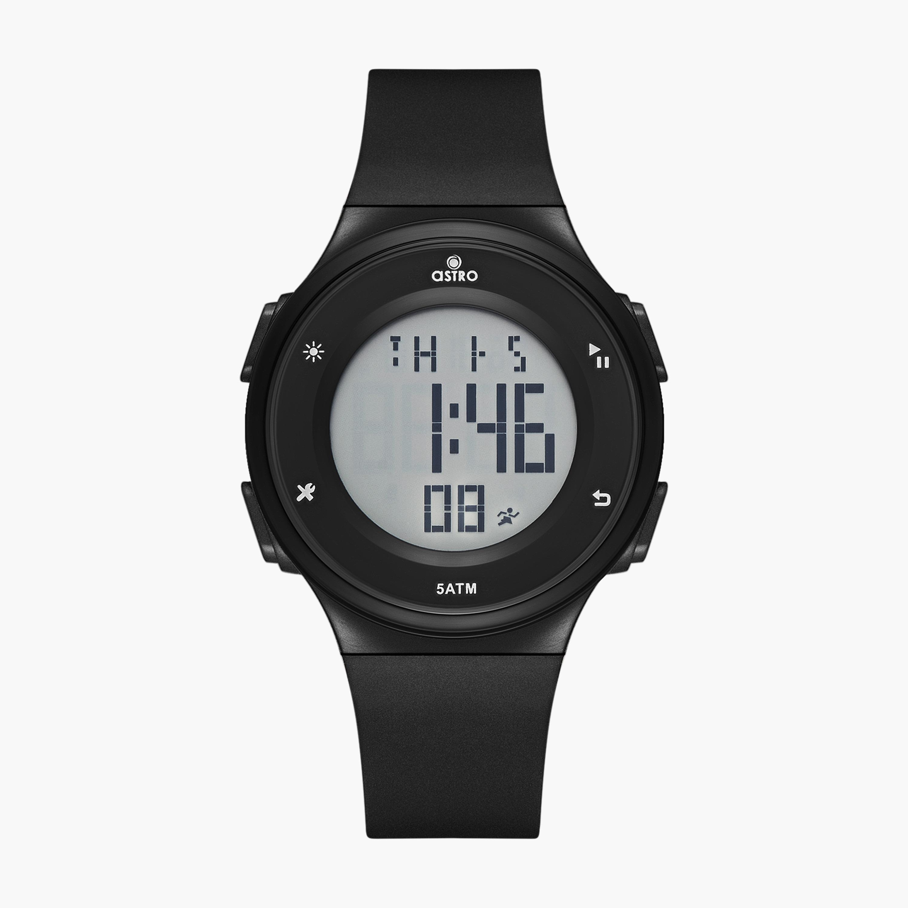A23924-PPBB | ساعة رقمية للأطفال بسوار سيليكون بلون اسود من أسترو-girls-accessories-watches-image-1