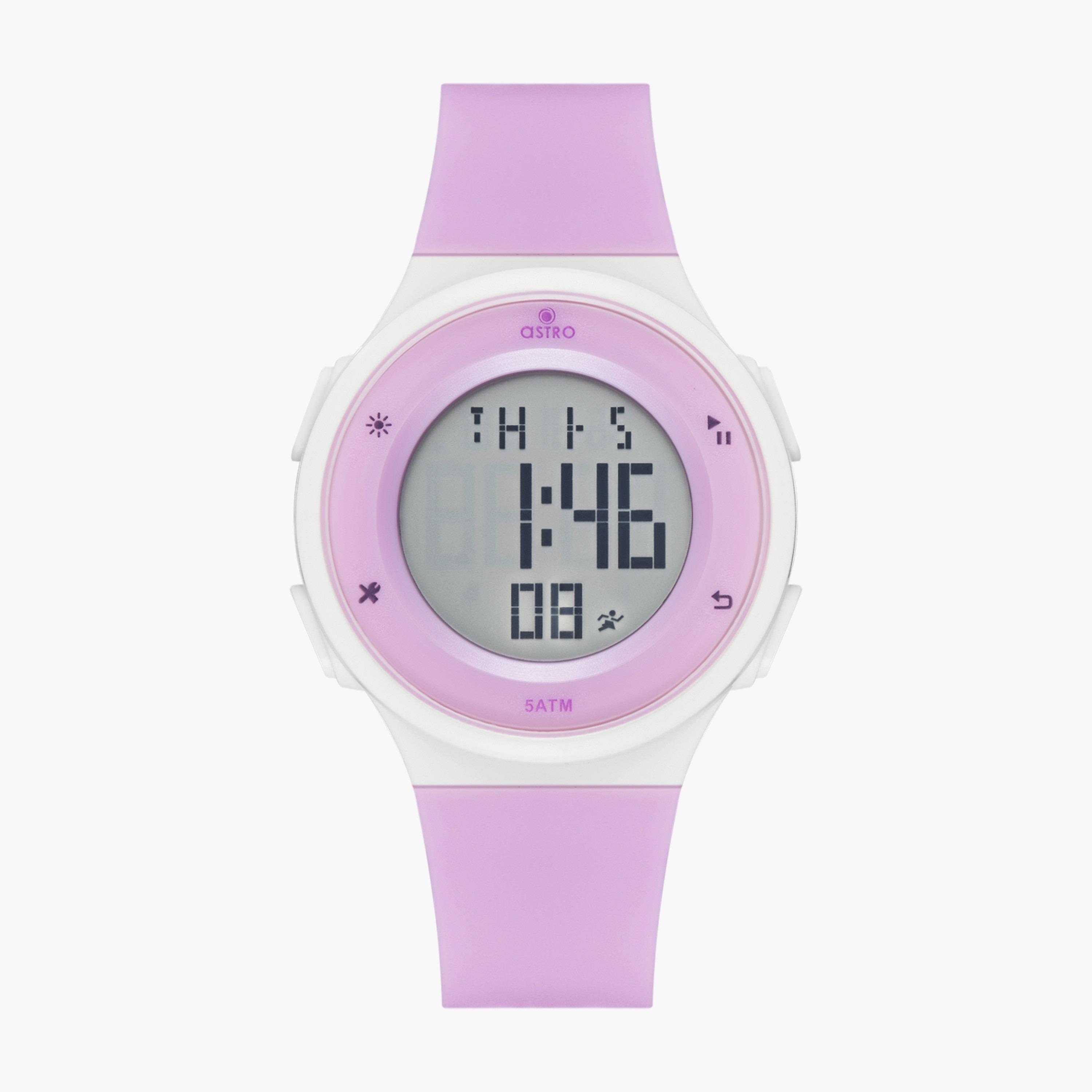 A23924-PPPP | ساعة رقمية للأطفال بسوار سيليكون بلون وردي من أسترو-girls-accessories-watches-image-1