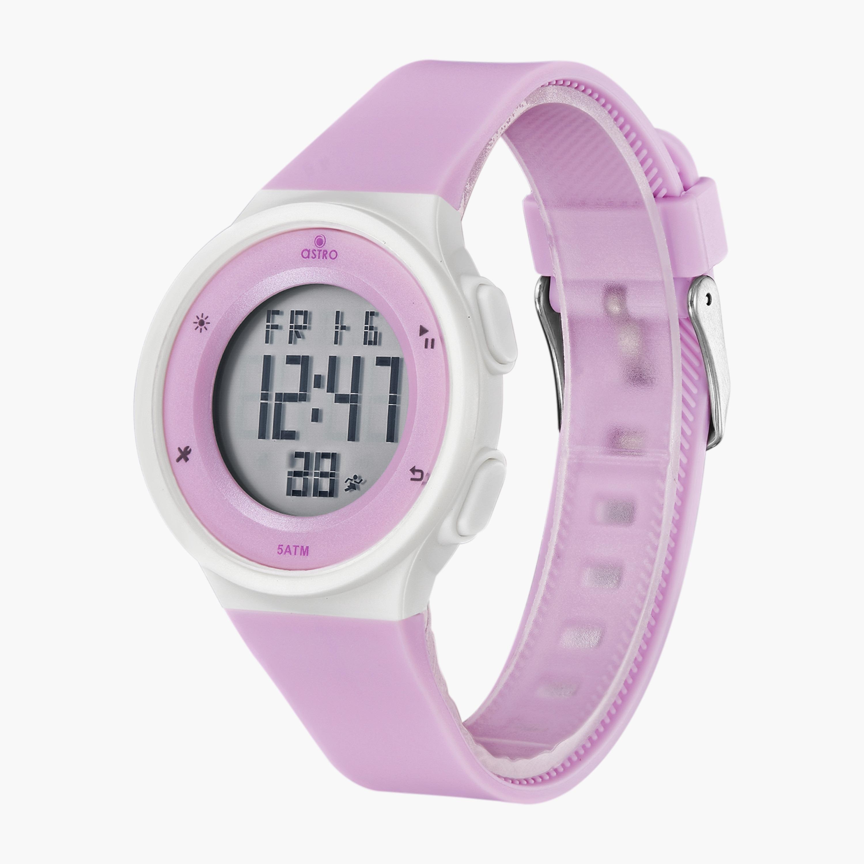 A23924-PPPP | ساعة رقمية للأطفال بسوار سيليكون بلون وردي من أسترو-girls-accessories-watches-image-2